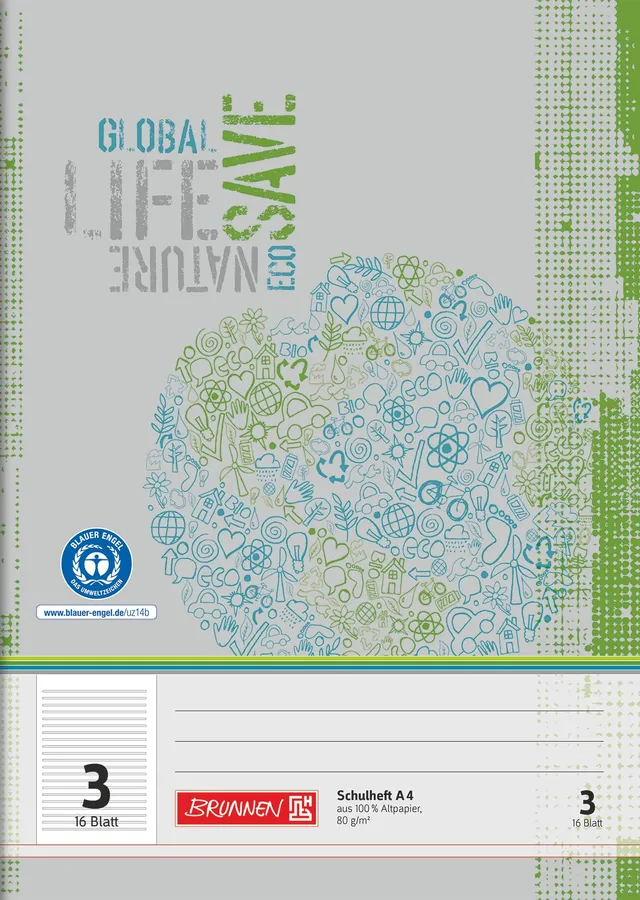 brunnen-recycling-schulheft-din-a4-16-blatt-lineatur-3 image 1