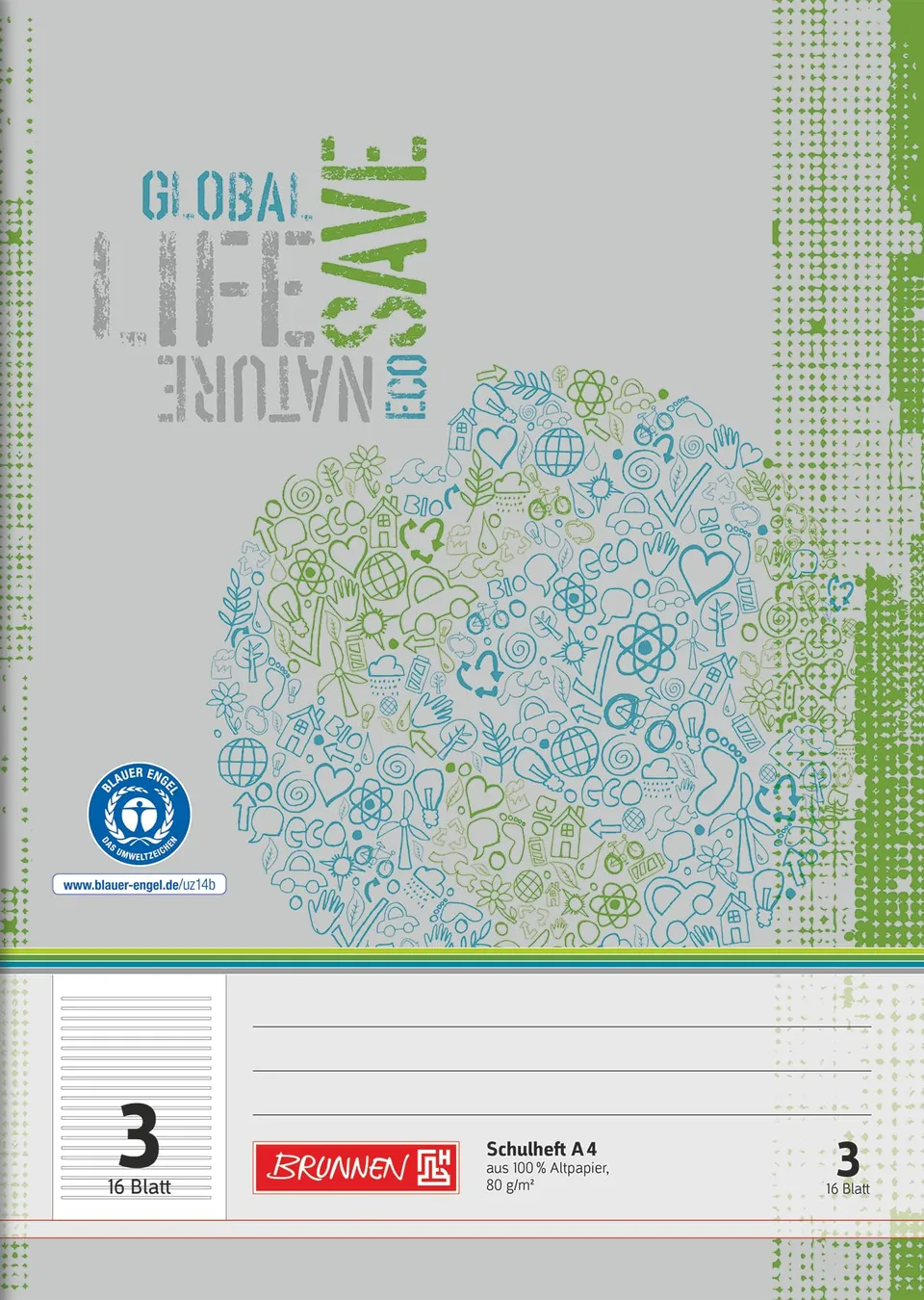 brunnen-recycling-schulheft-din-a4-16-blatt-lineatur-3 image 1