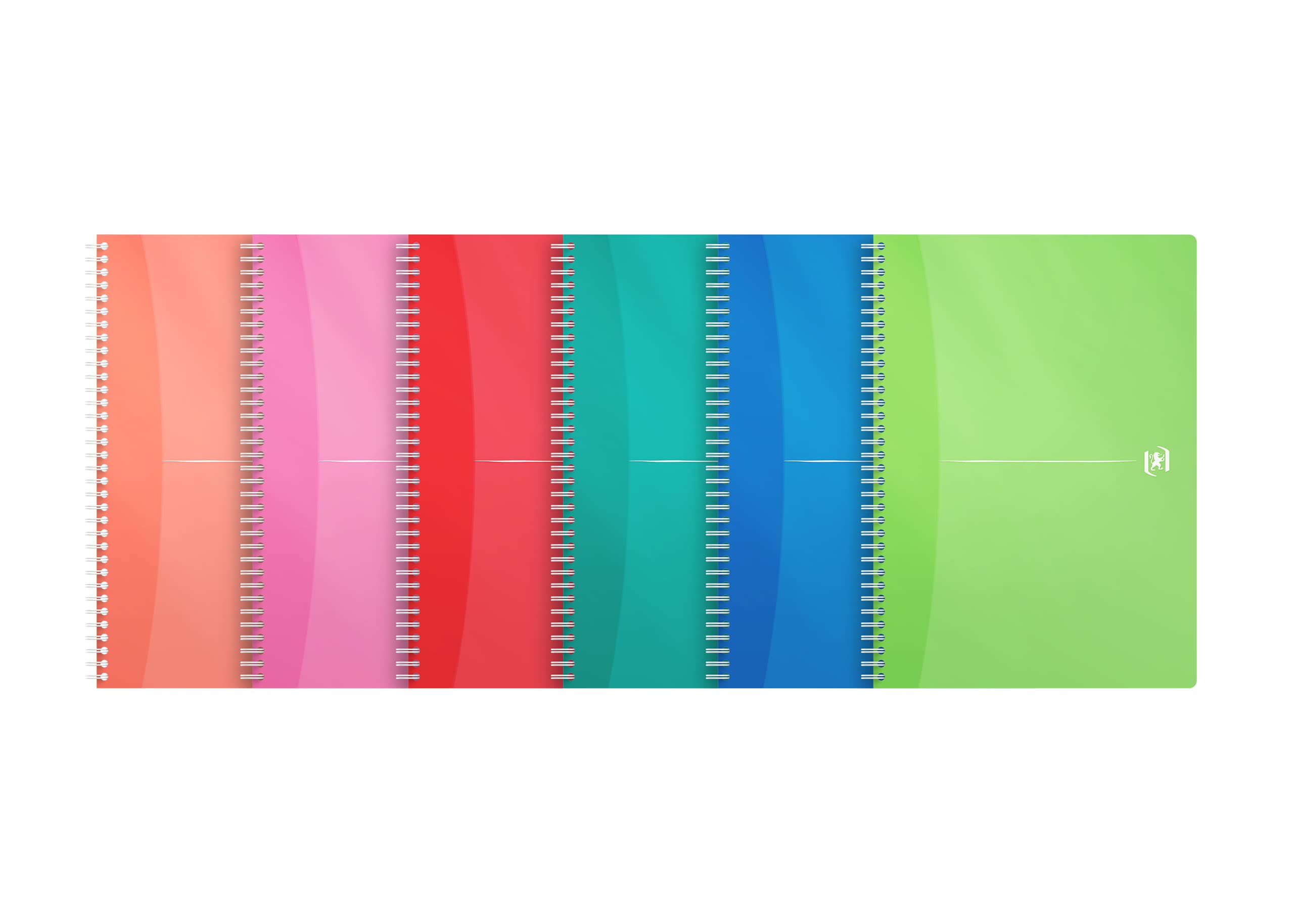 oxford-my-colours-spiral-notizblock-a4-kariert-90-blatt-180-seiten-5er-pack image 2