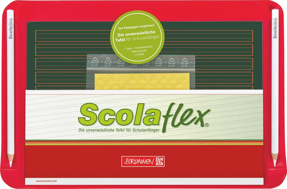 brunnen-scolaflex-schreibtafel-set-l1-265-x-180-mm image 1