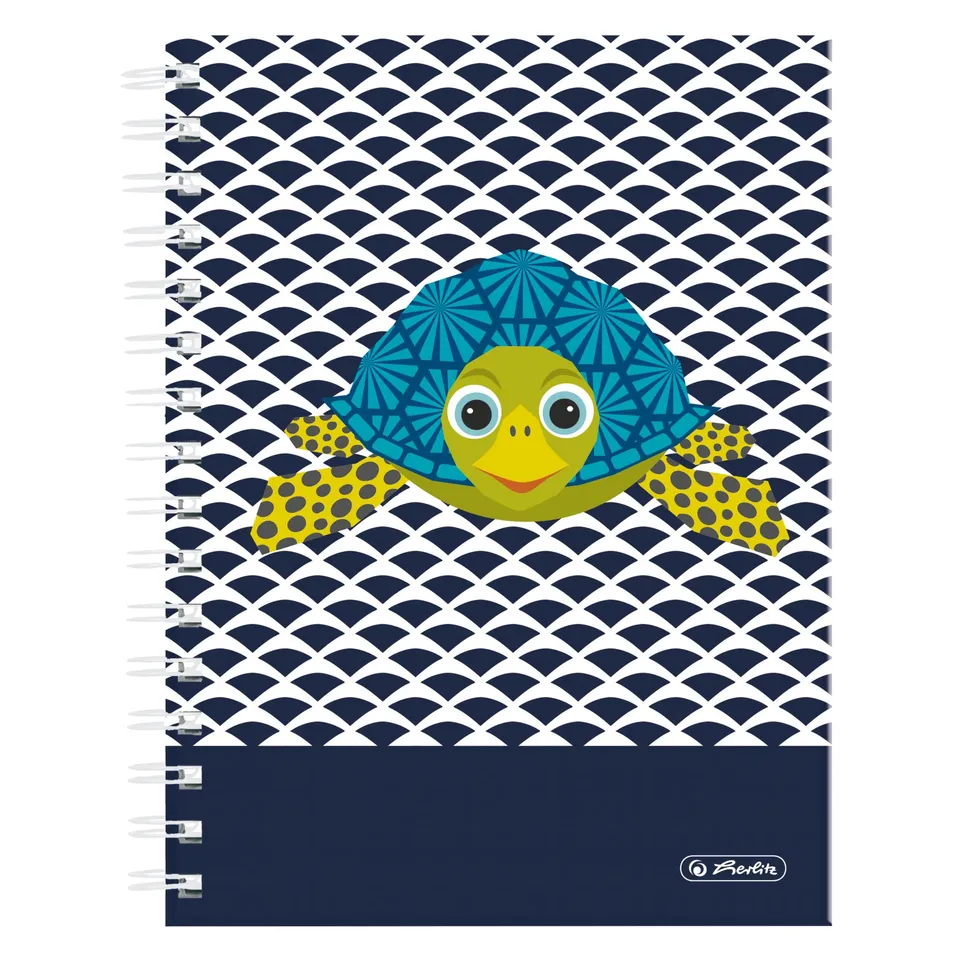 herlitz-spiralboutiquebuch-a5-kariert-cute-animals-turtle-100-blatt image 1