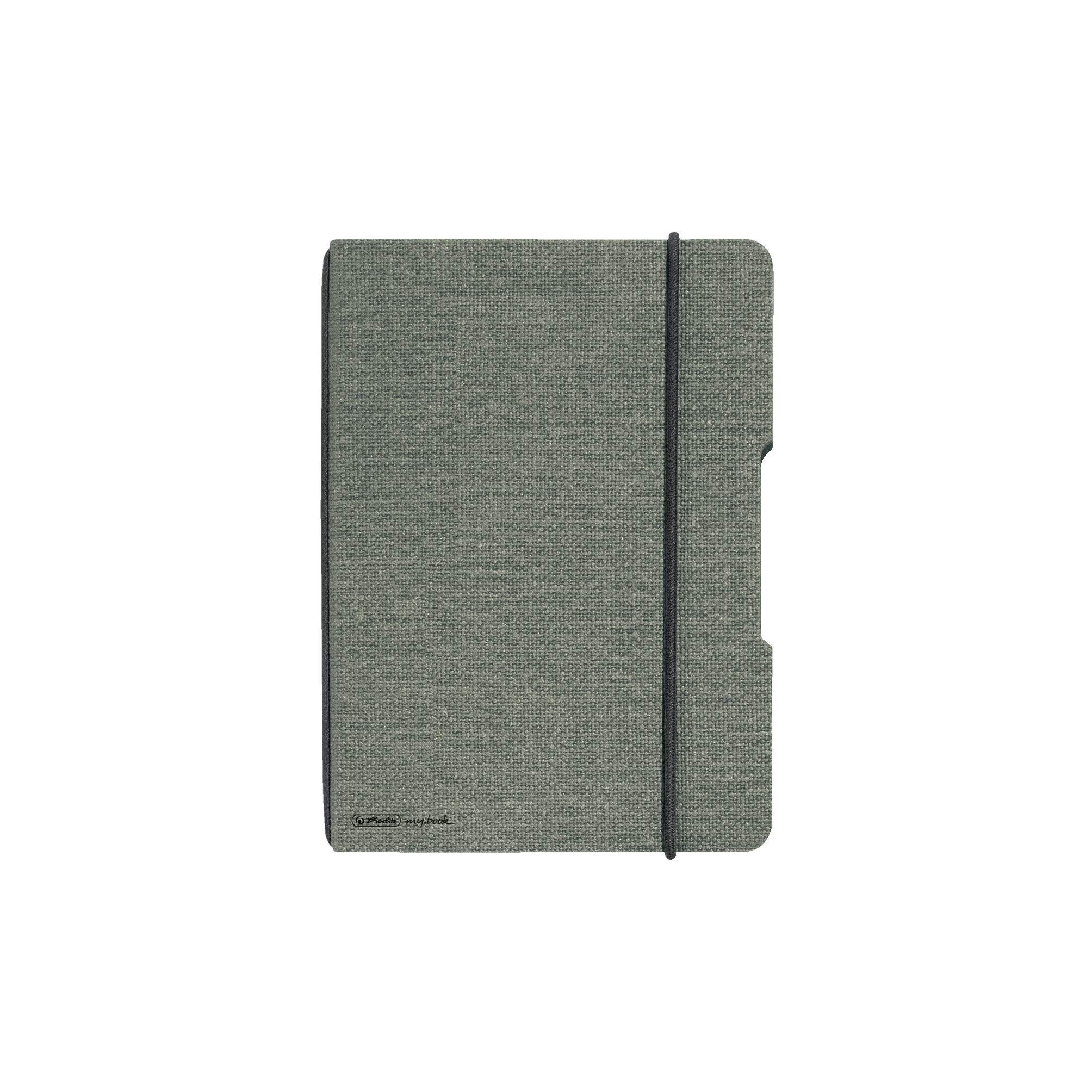 herlitz-50033706-notizheft-flex-leinen-a5-punktiert-40-blatt-grau image 2