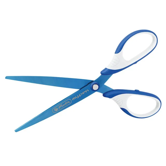 herlitz-schere-my-pen-blau-wei-titanbeschichtung image 1