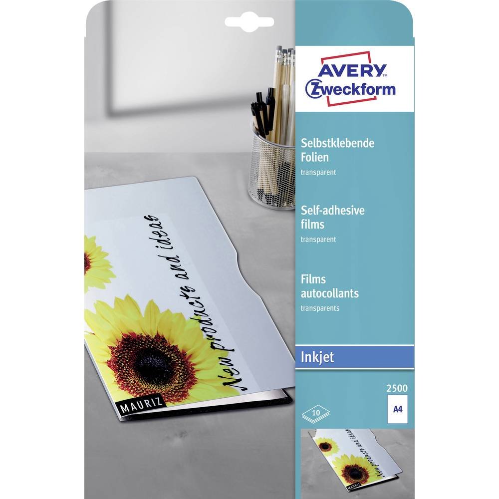 avery-zweckform-transparente-folien-f-r-inkjetdrucker-a4-selbstklebend-10-blatt image 1