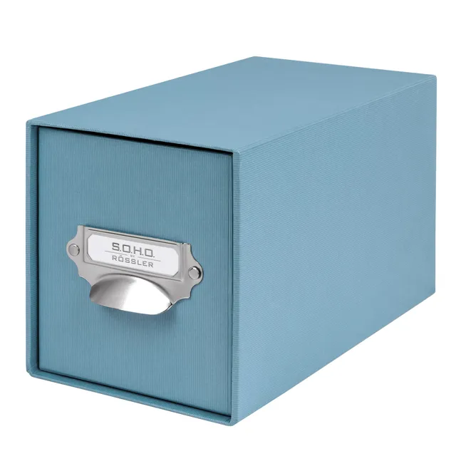 r-ssler-s-o-h-o-schubladenbox-f-r-cds-fotos-a6-denim-blau image 1