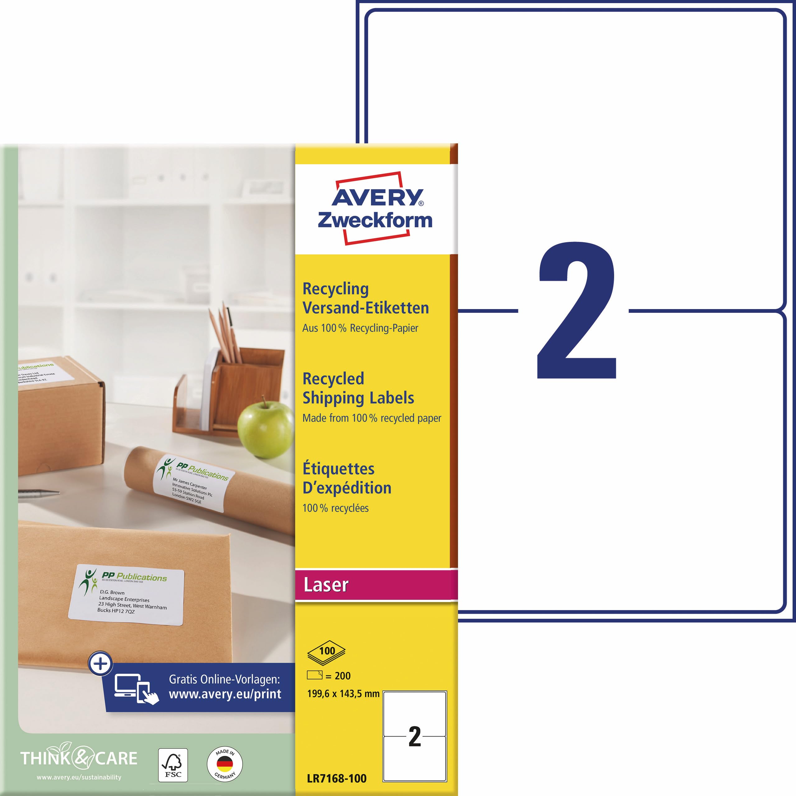 avery-zweckform-lr7168-100-recycling-versandetiketten-199-6x143-5-mm-200-etikett image 1