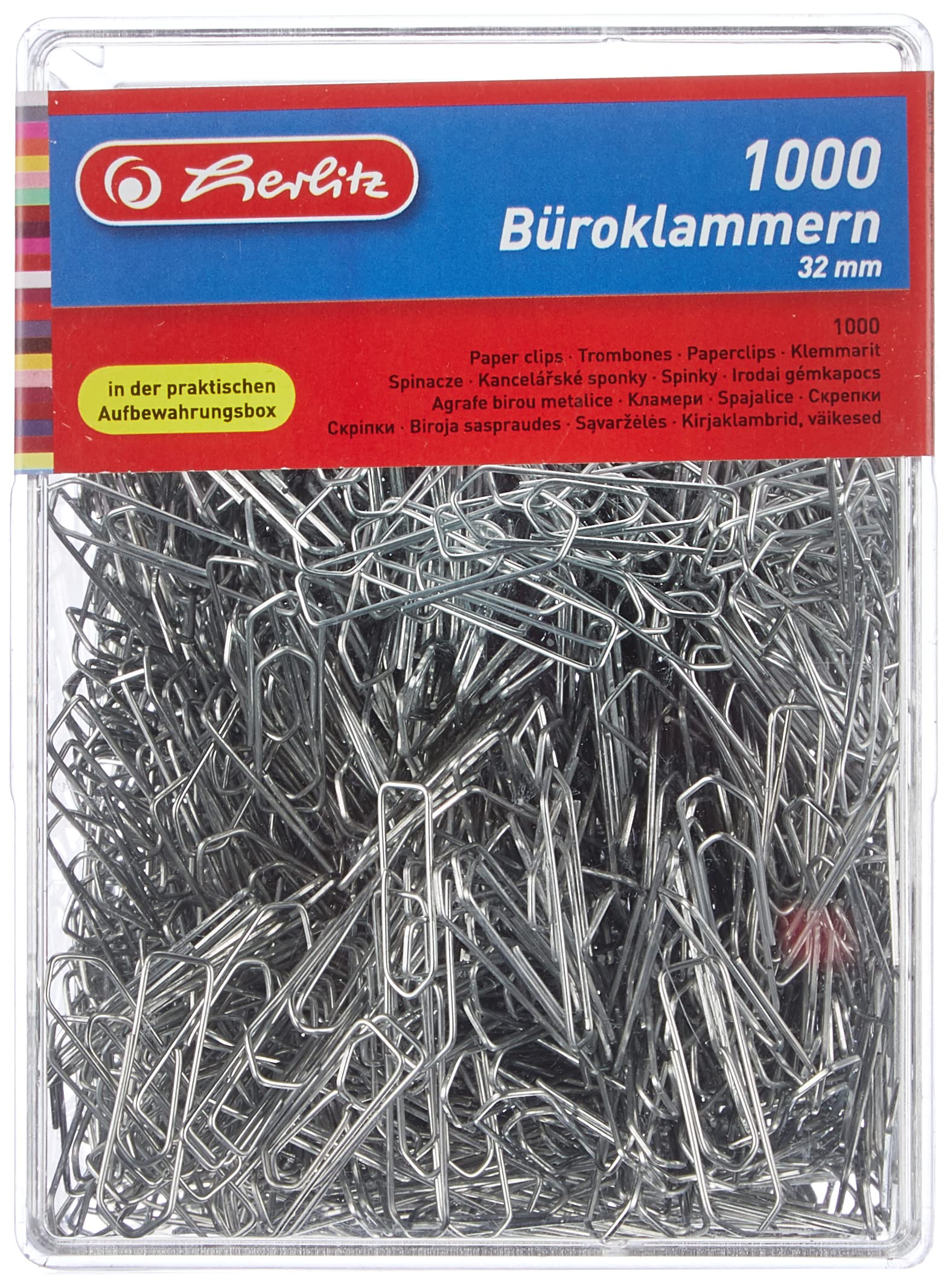 herlitz-b-roklammern-32-mm-verzinkt-1-000-st-ck-transparentbox image 2