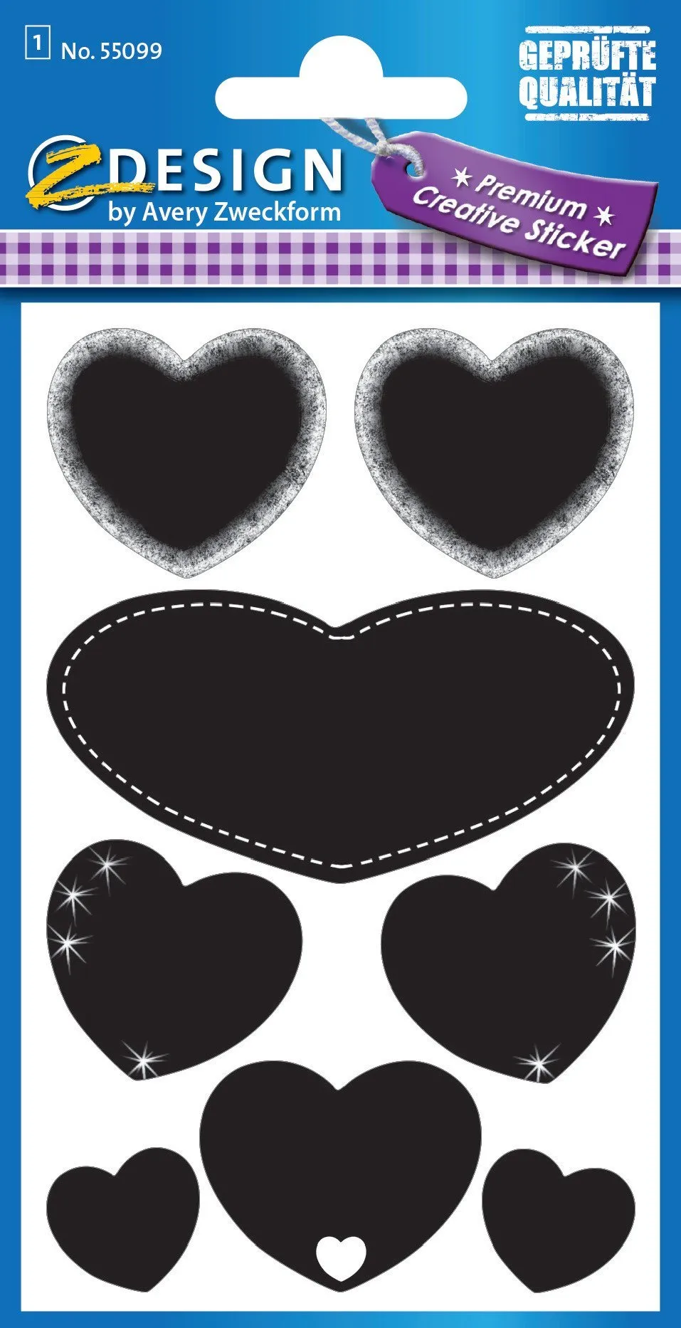 avery-zweckform-z-design-tafel-etiketten-widmung-foliensticker-8-st-ck image 1
