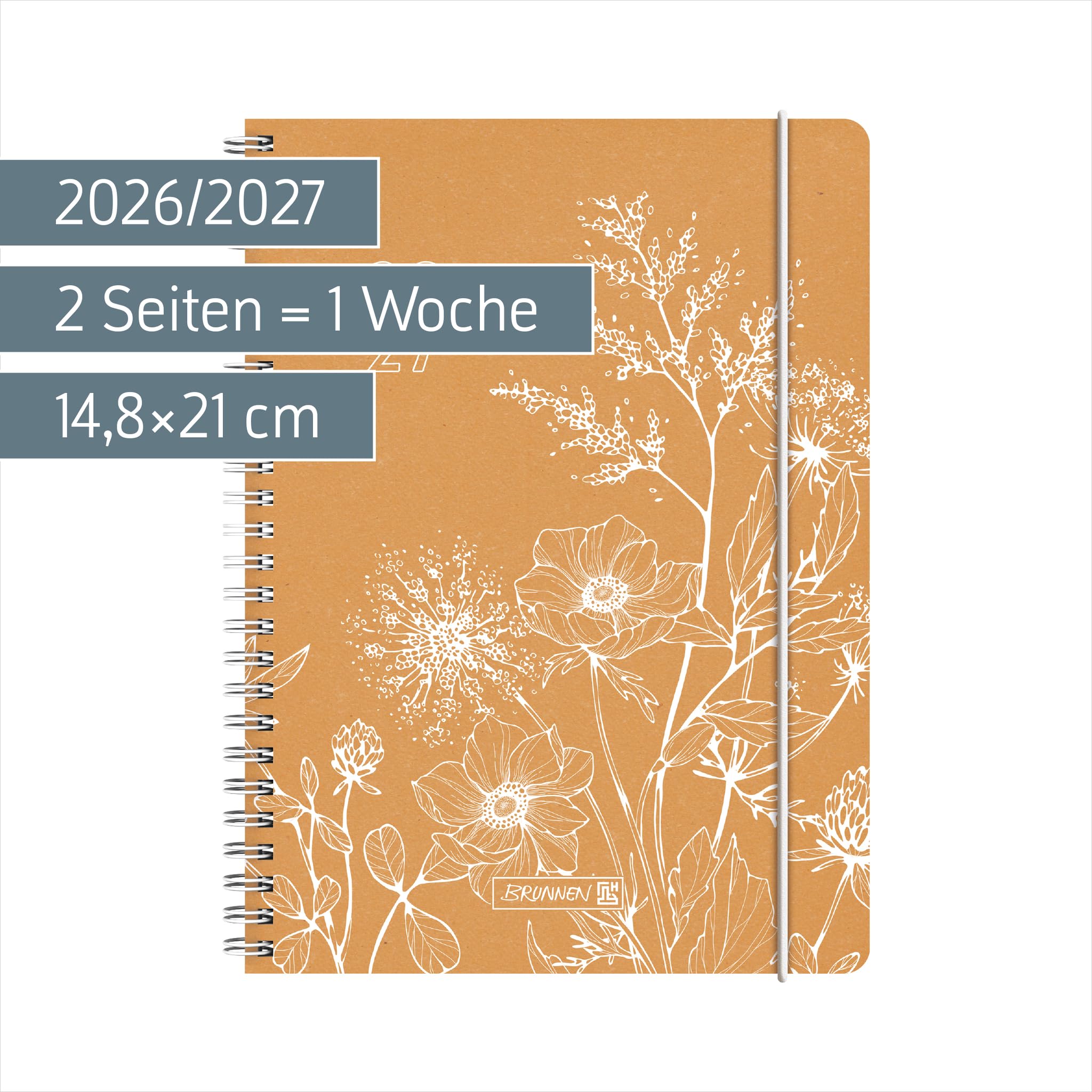 brunnen-sch-lerkalender-2026-2027-meadow-a5-recyclingleder-2-seiten-1-woche image 2