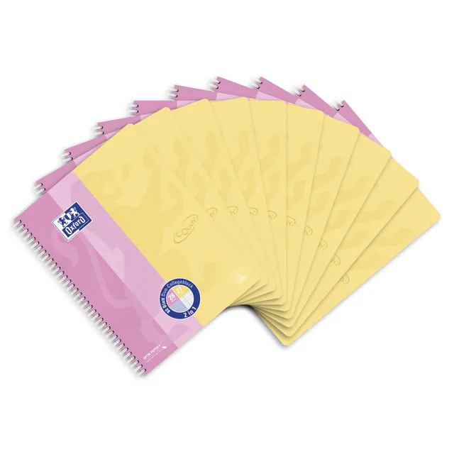 oxford-touch-collegeblock-duo-a4-kariert-liniert-80-blatt-10-st-ck-pastell image 1
