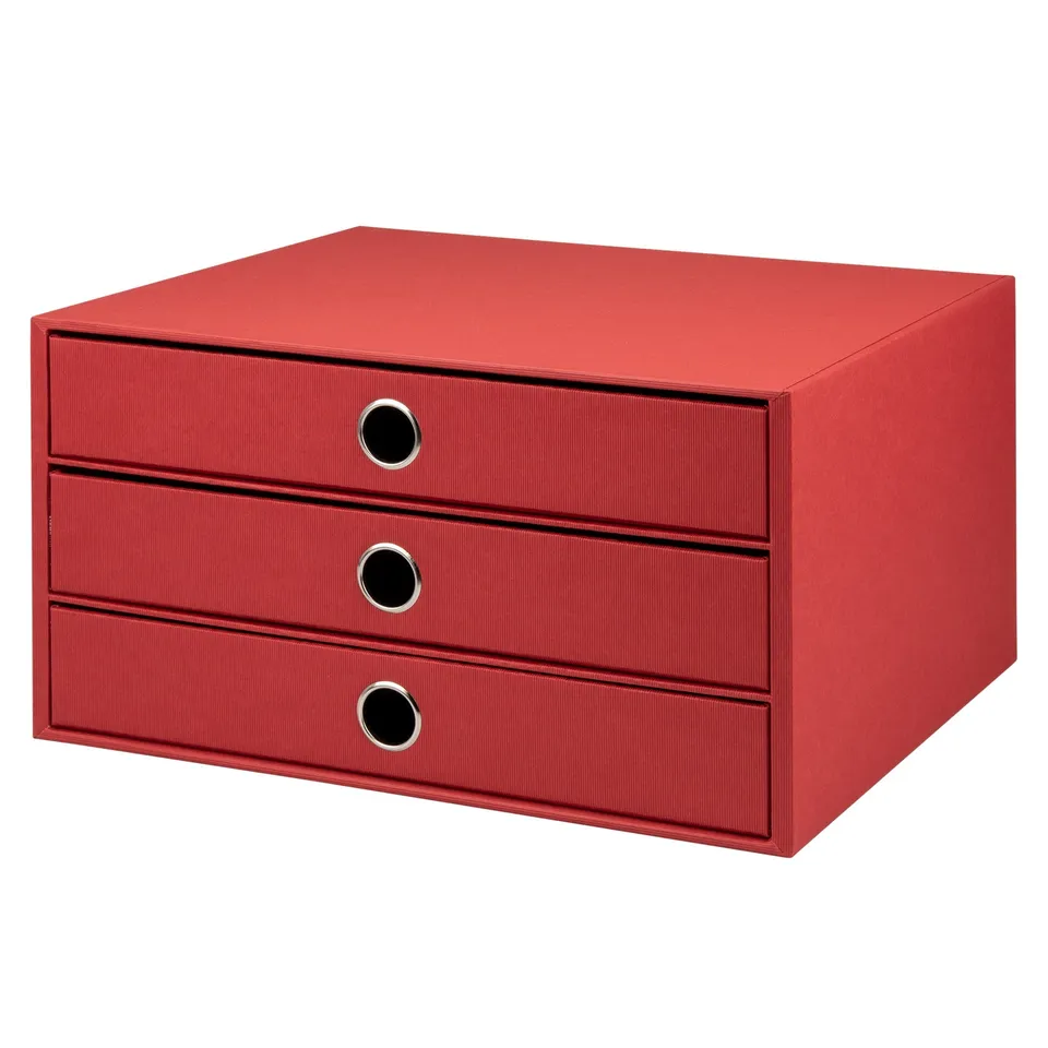 r-ssler-s-o-h-o-schubladenbox-a4-querformat-3-f-cher-rot image 1