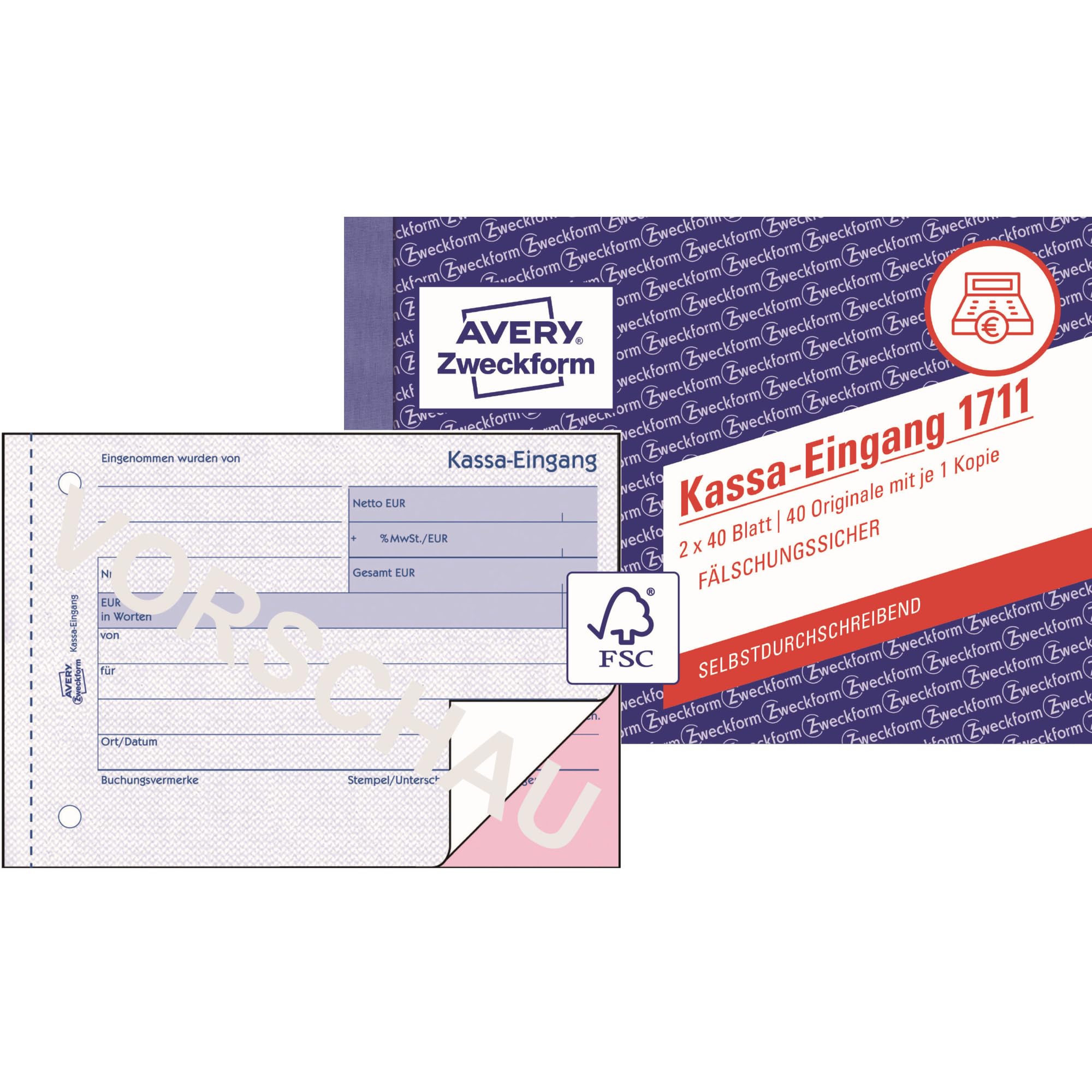 avery-zweckform-1711-kassa-eingang-sterreich-a6-quer-2x40-blatt image 1