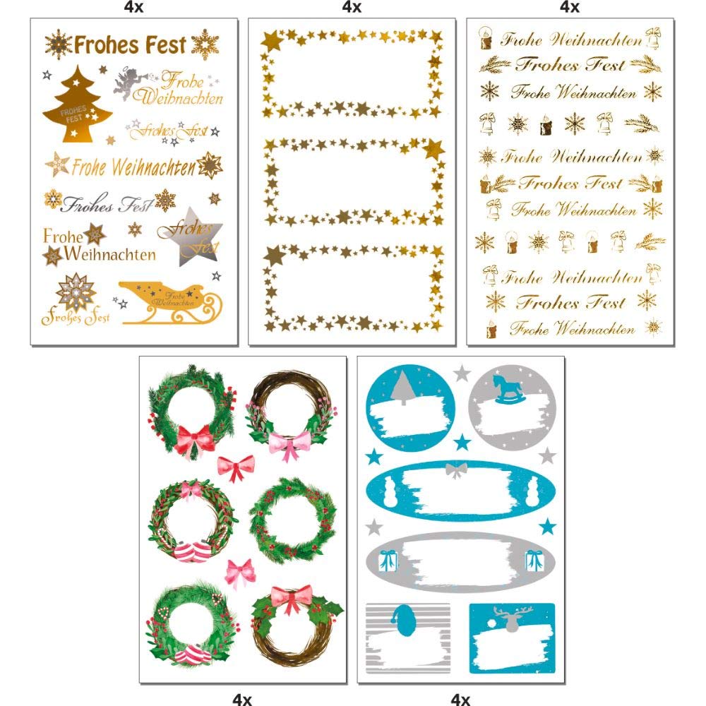 avery-zweckform-51001-weihnachtsaufkleber-gold-silber-116-sticker-20-bogen image 2
