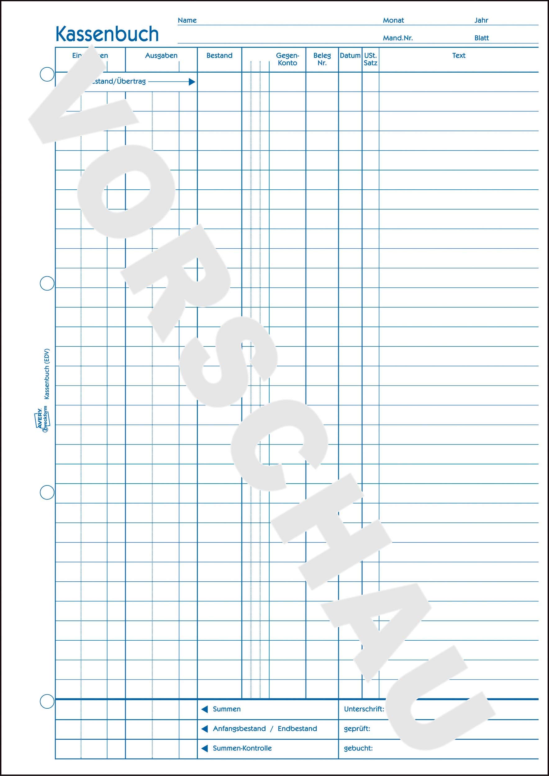 avery-zweckform-426-5-kassenbuch-a4-100-blatt-5er-pack image 3