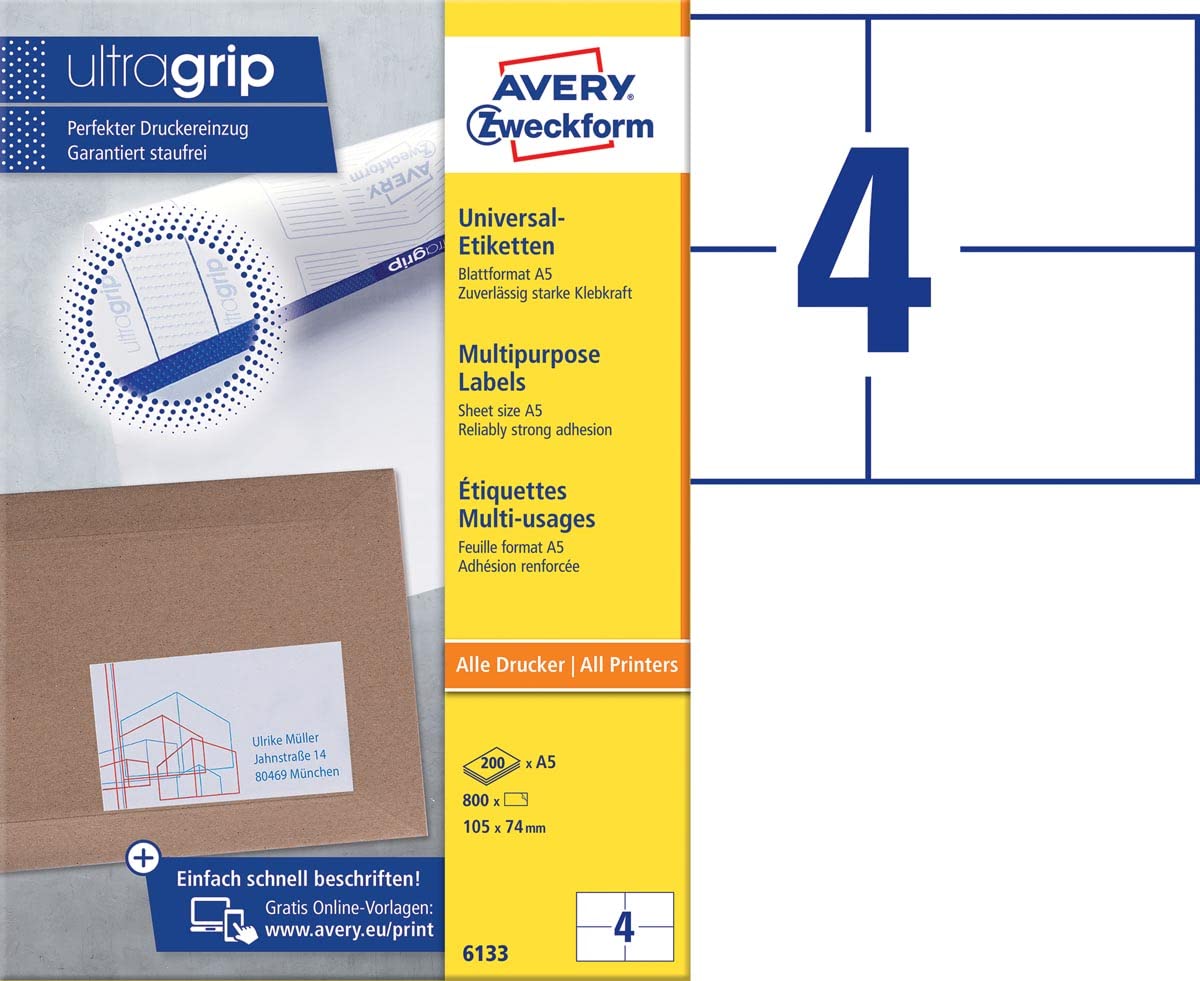 avery-zweckform-6133-universal-etiketten-105x74-mm-wei-800-st-ck image 2