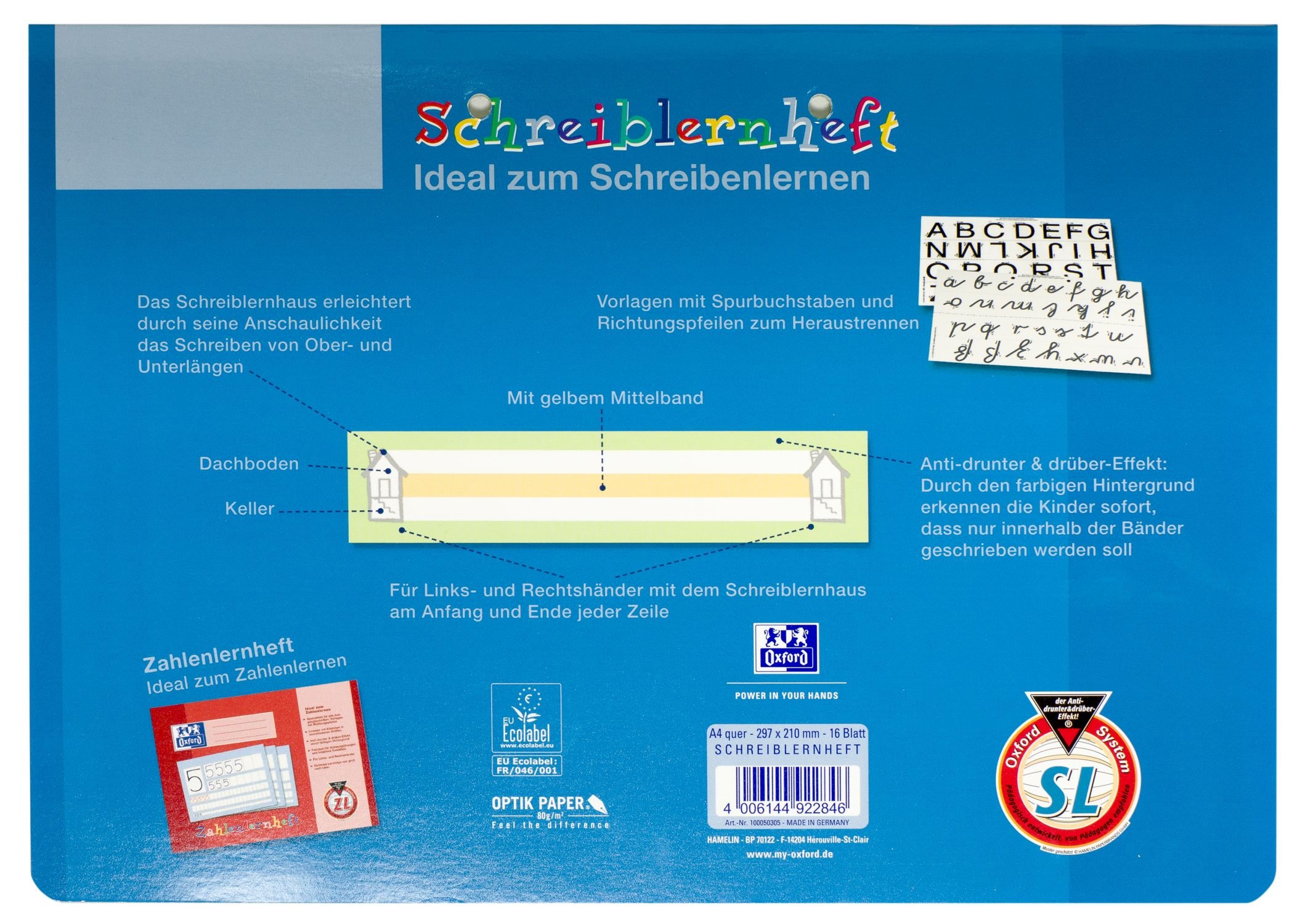 oxford-schreiblernheft-a4-quer-lineatur-sl-16-blatt-10-st-ck image 5