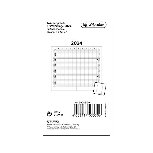 herlitz-taschenplaner-ersatzeinlage-2024-1-monat-2-seiten-slimline image 3