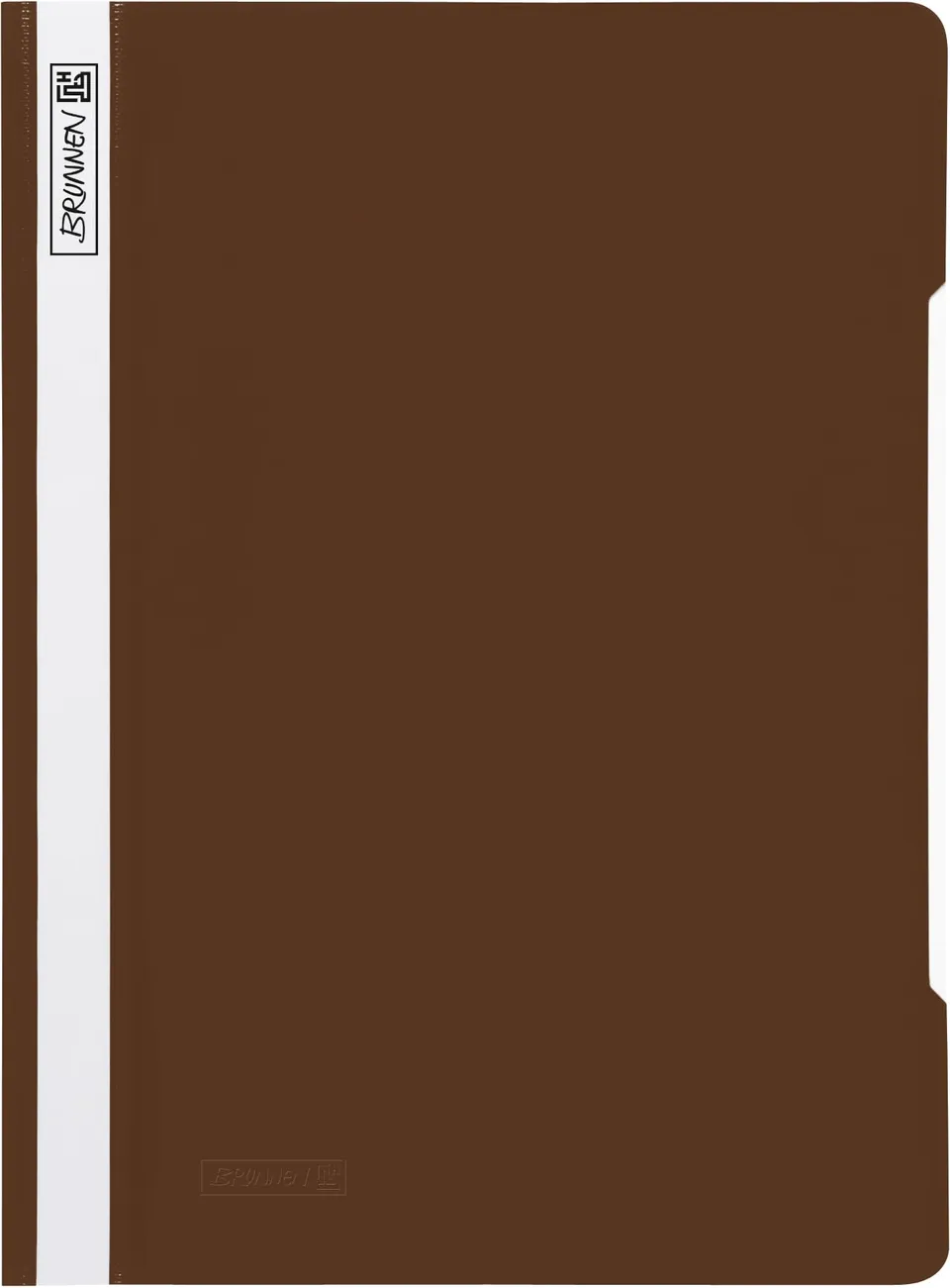 brunnen-schnellhefter-a4-pvc-folie-dunkelbraun-mit-deckblatt image 1