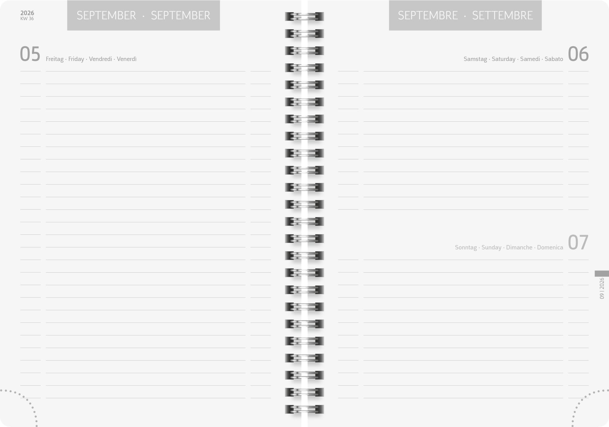 brunnen-sch-lerkalender-2026-2027-plain-black-a5-tageskalender image 3
