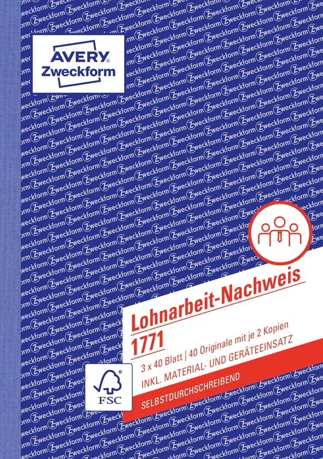 avery-zweckform-1771-lohnarbeit-nachweis-a5-selbstdurchschreibend-3x40-blatt-wei image 1