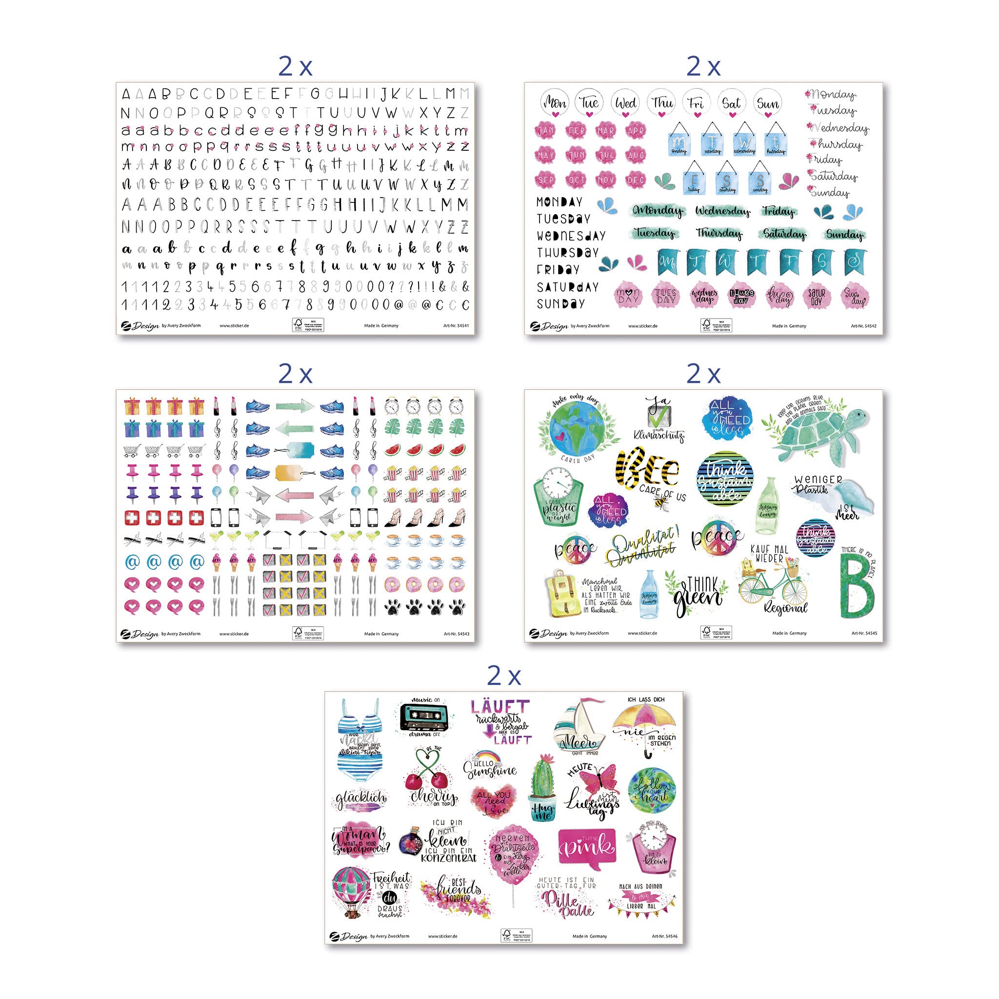 avery-zweckform-926-bullet-journal-sticker-set-art-51005-mit-silberpr-gung image 2