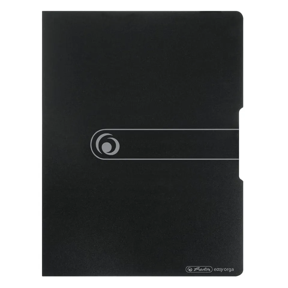 herlitz-11207511-sichtbuch-a4-20-klarsichth-llen-opak-schwarz image 1