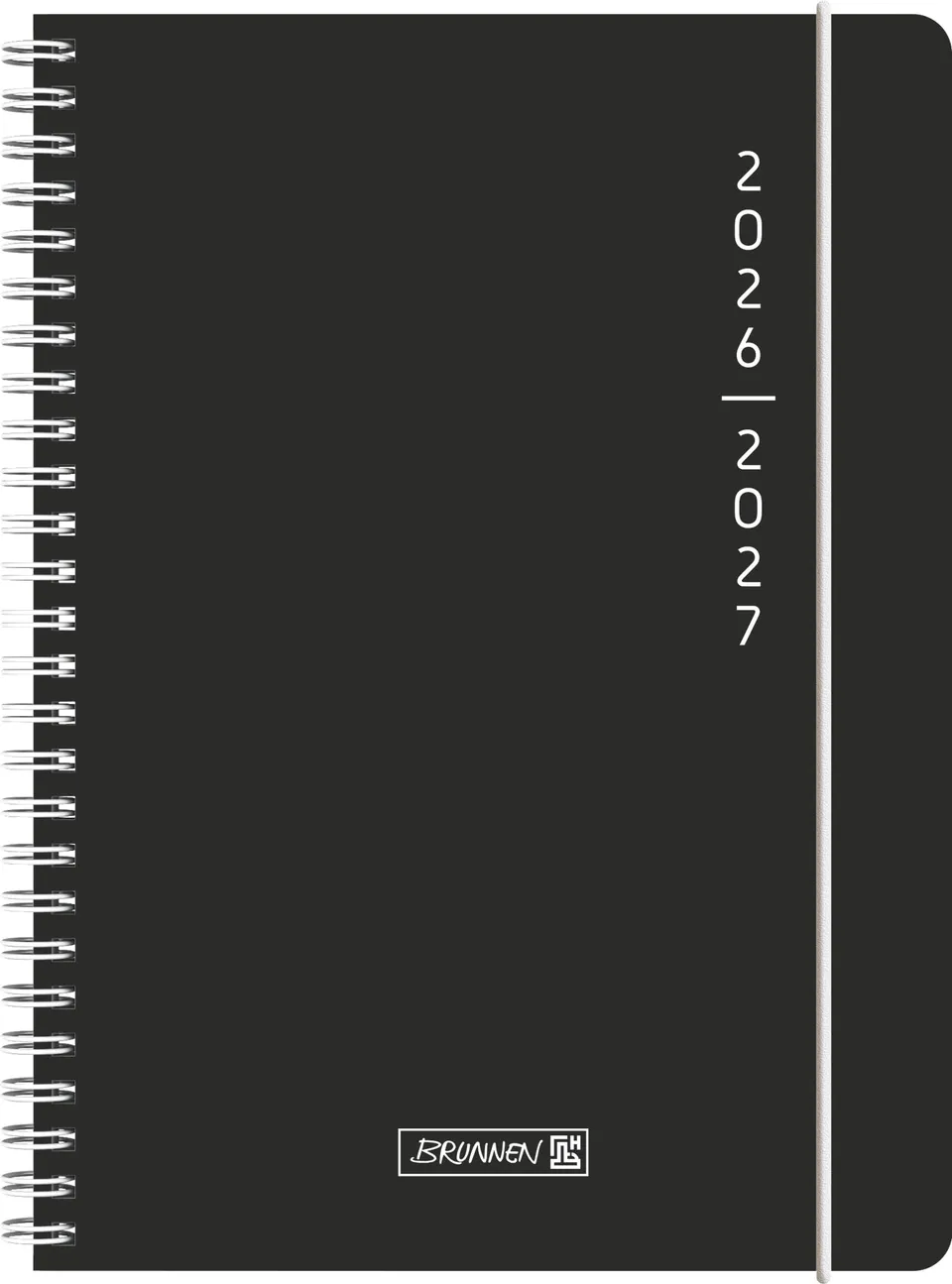 brunnen-sch-lerkalender-2026-2027-plain-black-a5-kunststoff-einband image 1