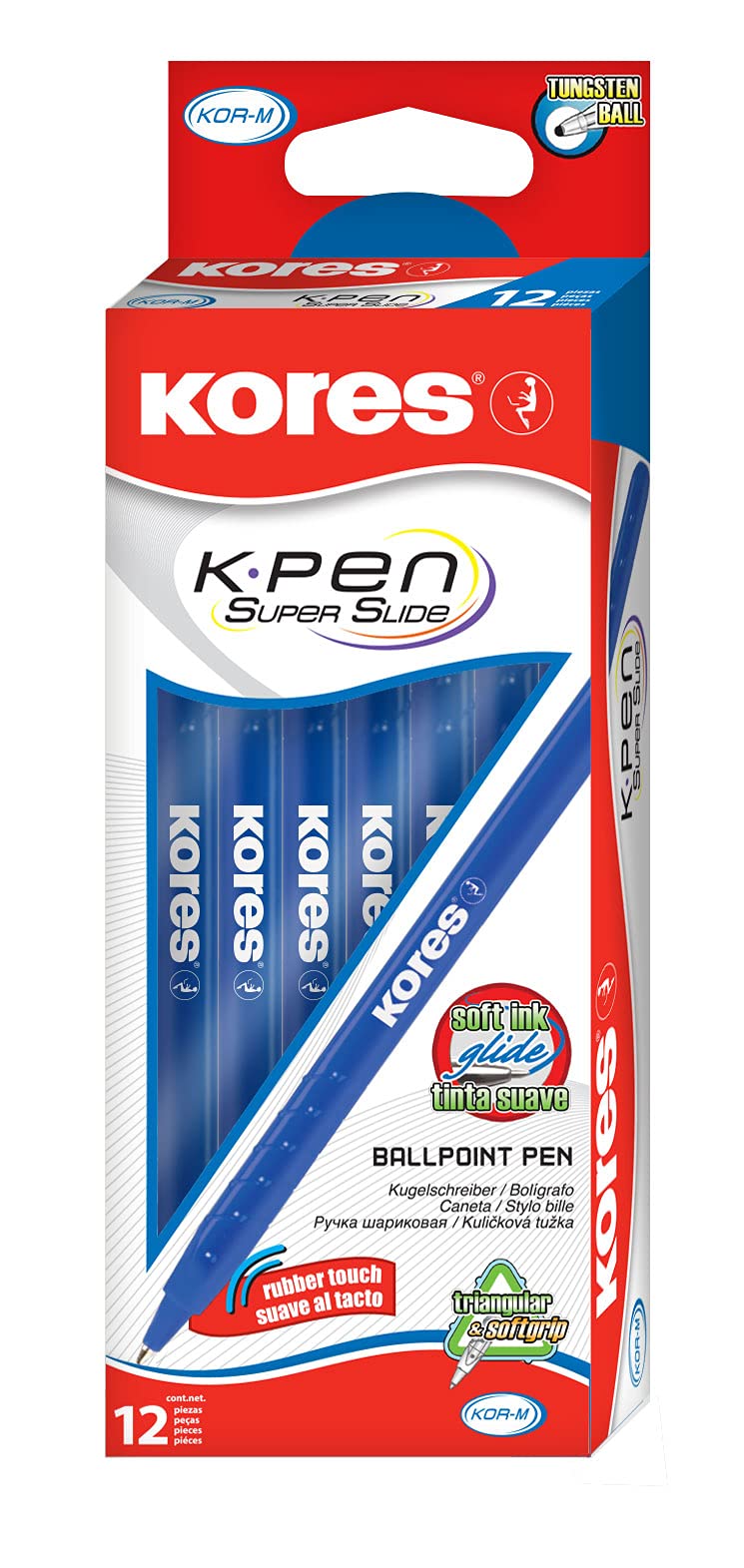 kores-k0r-m-kugelschreiber-mittlere-spitze-blau-12-st-ck image 2