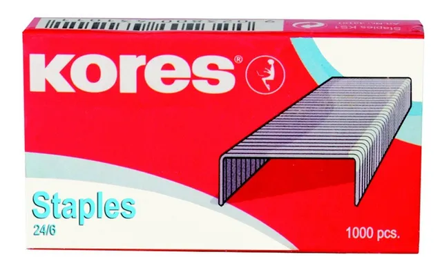 kores-ks1-24-6-standard-heftklammern-galvanisierter-stahl-bis-25-blatt-10-x-1000 image 1