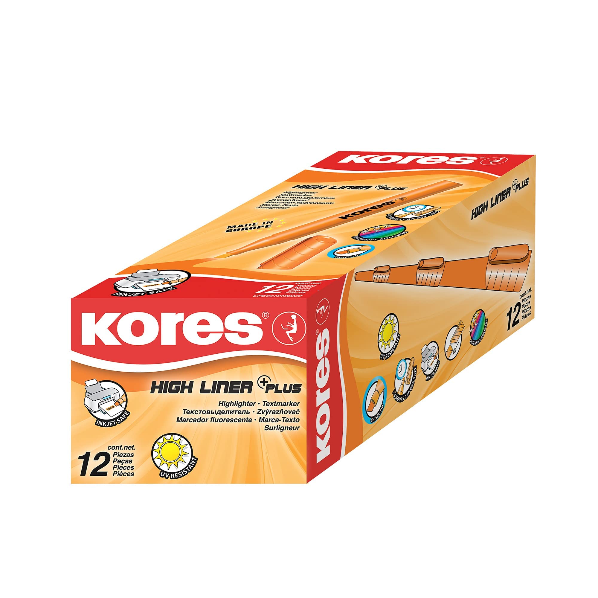 kores-high-liner-textmarker-keilspitze-orange-12-st-ck image 2