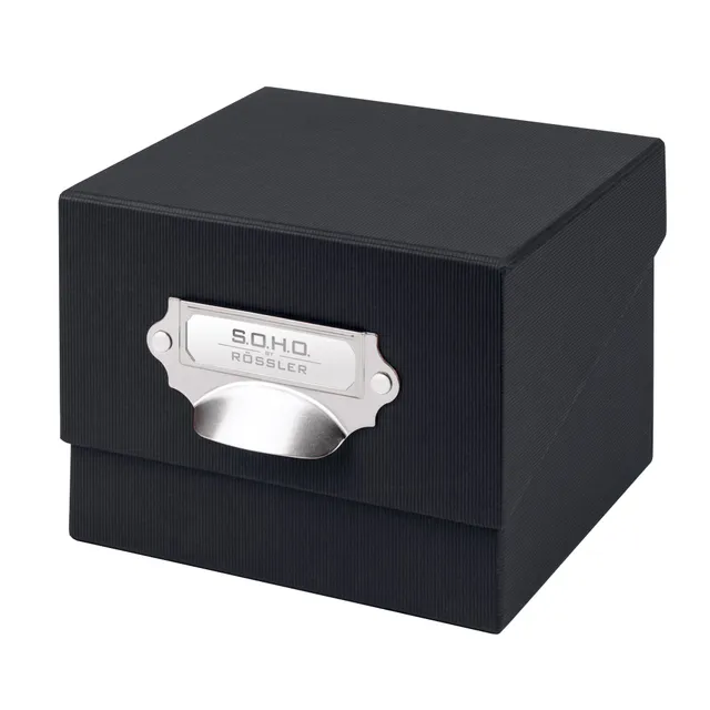 r-ssler-s-o-h-o-box-f-r-fotos-karteikarten-a6-16-7x12-5cm-schwarz image 1