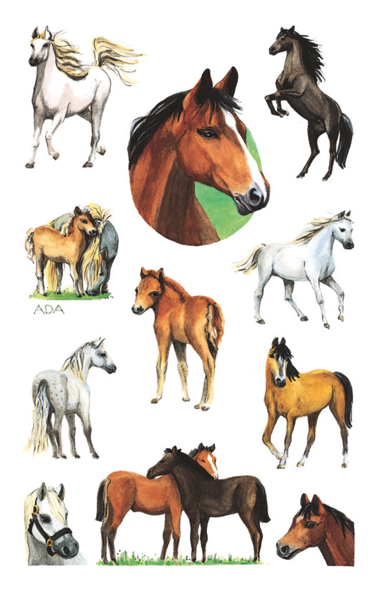 avery-zweckform-z-design-53483-glitzer-papier-sticker-pferde-22-aufkleber image 2