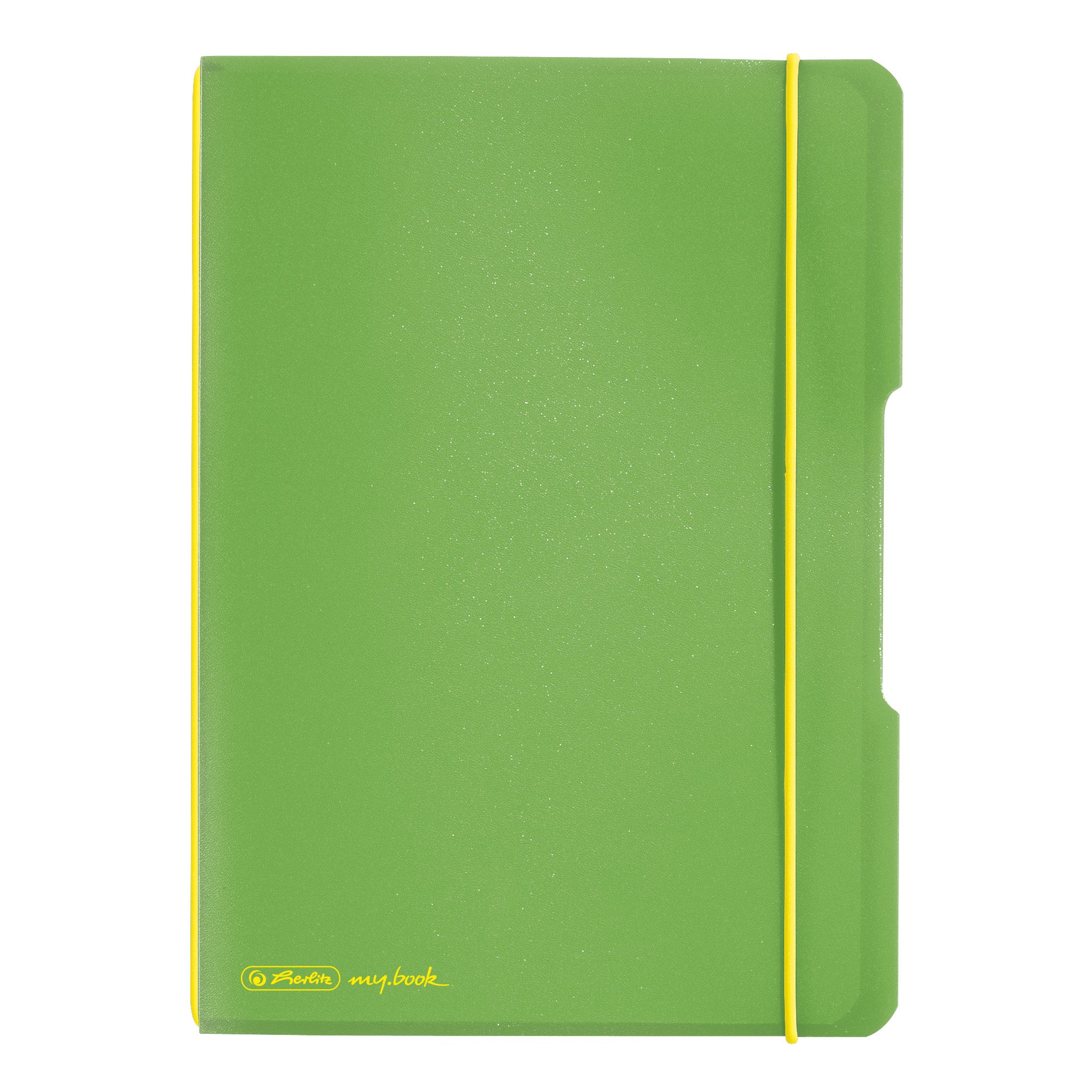 herlitz-notizheft-my-book-a5-liniert-40-blatt-hellgr-n-mit-pp-cover-und-gummiban image 1