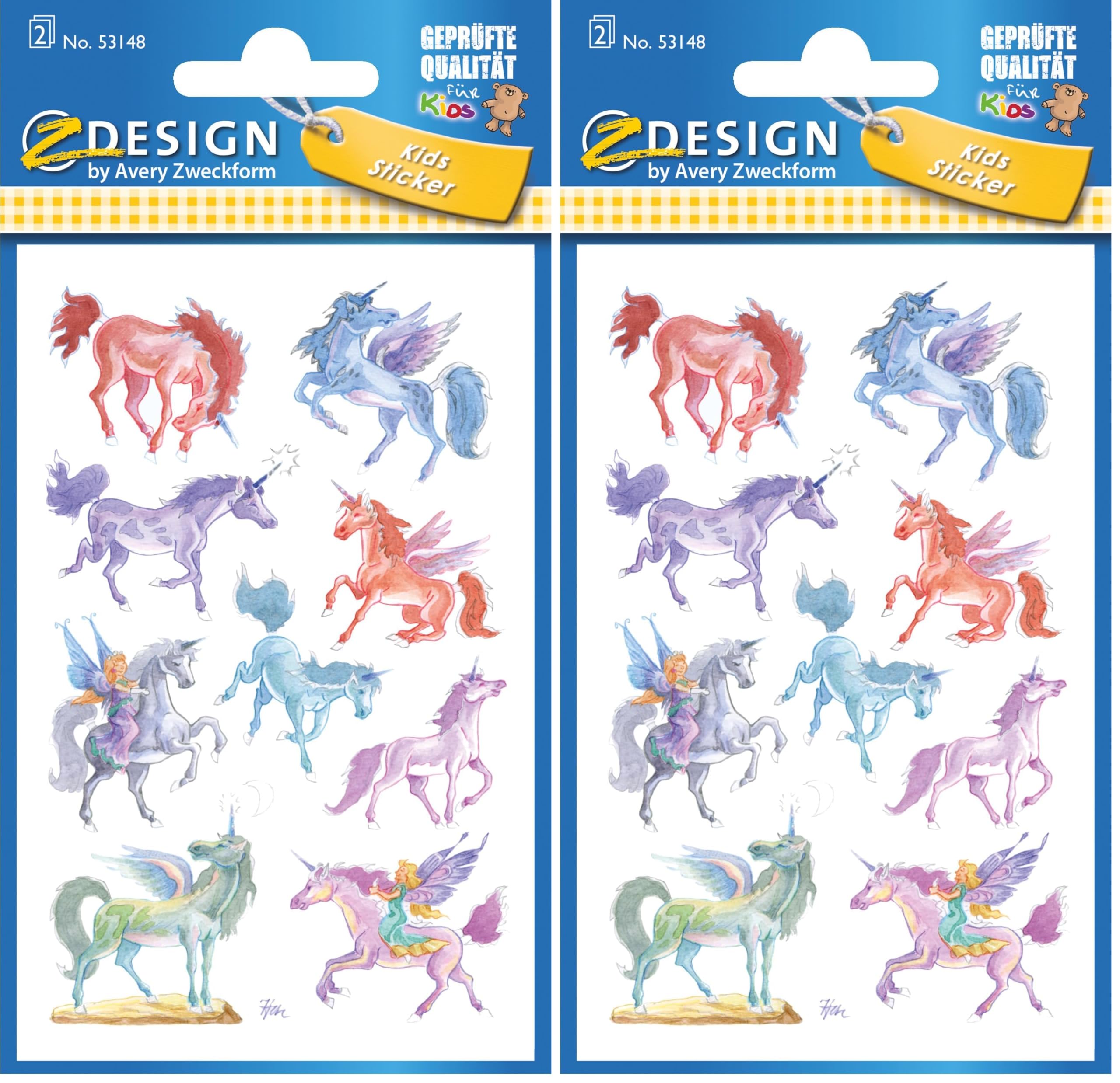 avery-zweckform-z-design-53148-kinder-sticker-einh-rner-18-aufkleber image 7