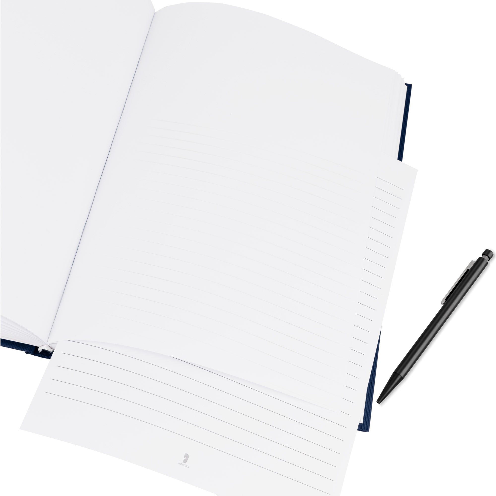r-ssler-s-o-h-o-notizbuch-a4-hardcover-blanko-navy-blau image 4