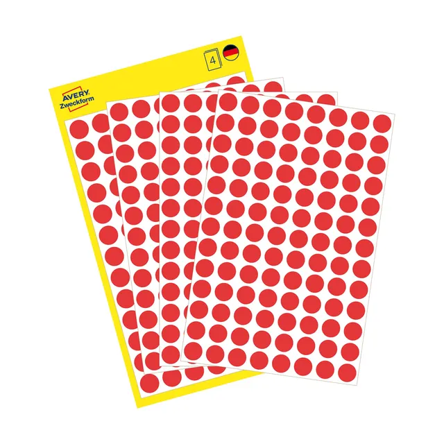 avery-zweckform-3010-markierungspunkte-8-mm-416-rote-klebepunkte-papier image 1