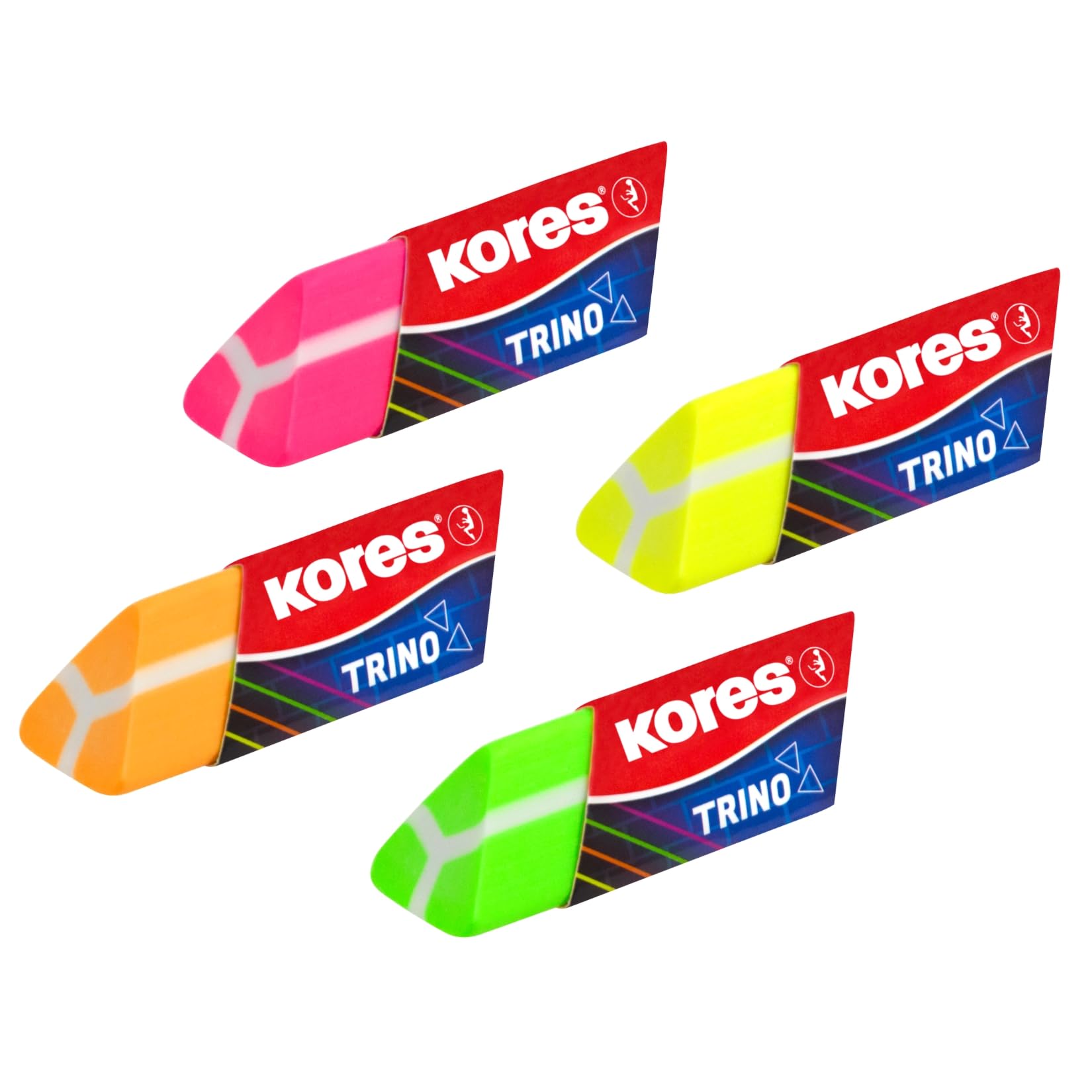 kores-trino-design-radierer-dreiecksform-neon-28-st-ck-60x20x18-mm image 5