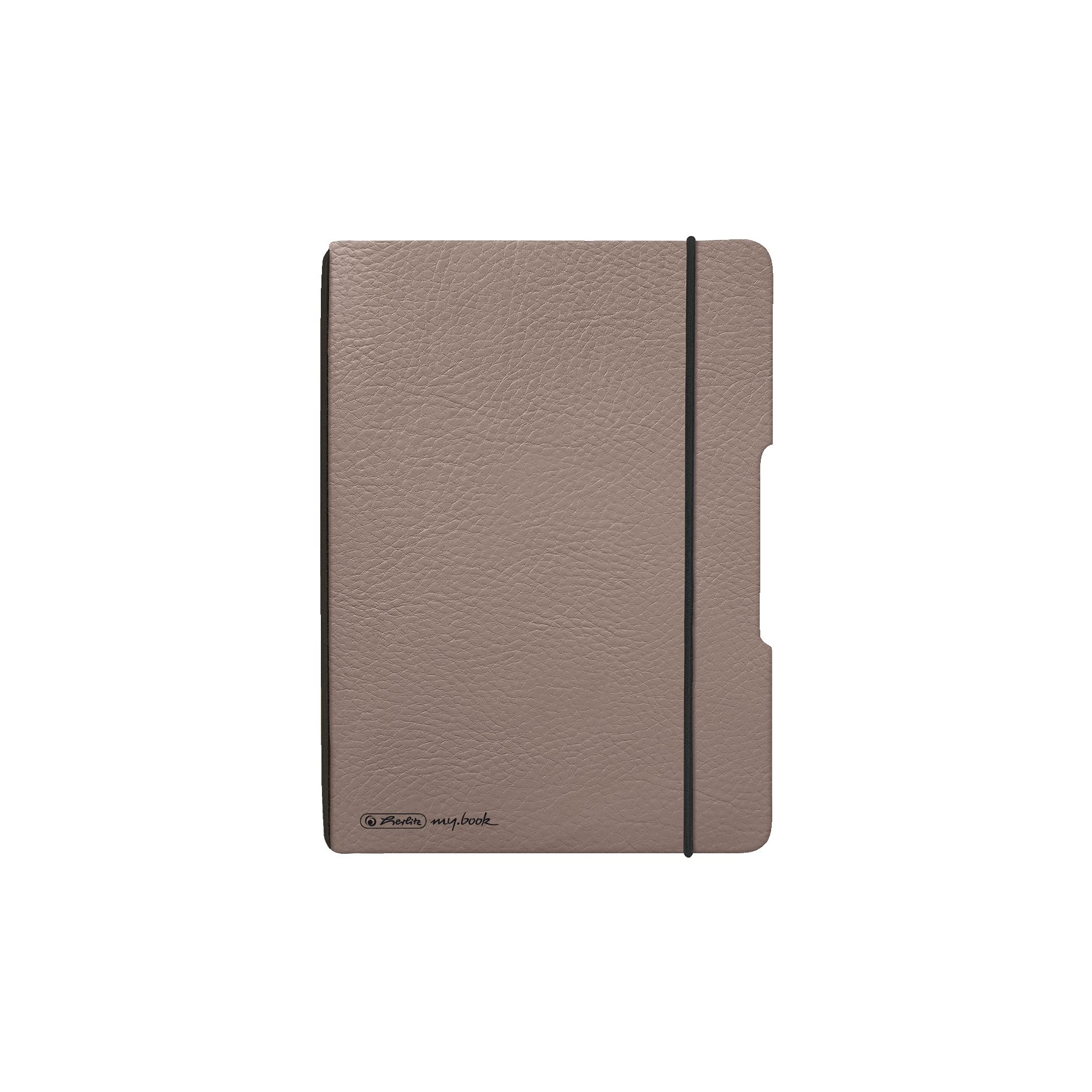 herlitz-notizheft-flex-a6-40-blatt-punktiert-lederoptik-taupe-1-st-ck image 2