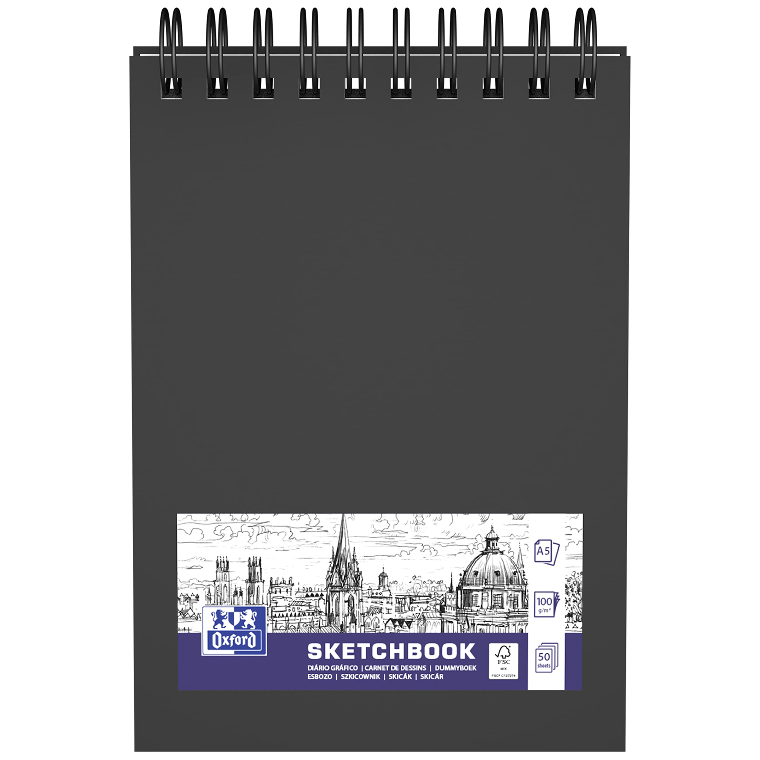 oxford-skizzenbuch-a4-96-blatt-100-g-m-hardcover-schwarz image 7