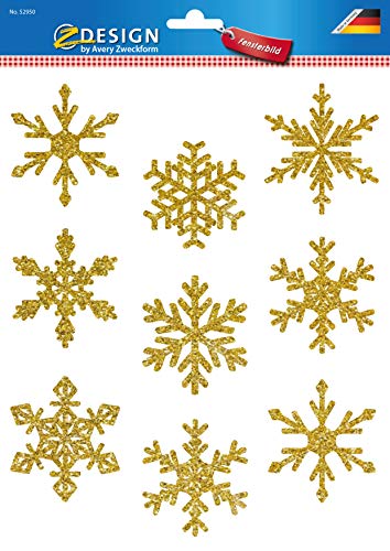 avery-zweckform-52950-z-design-fensterbilder-weihnachten-schneeflocken-gold-9-se image 8