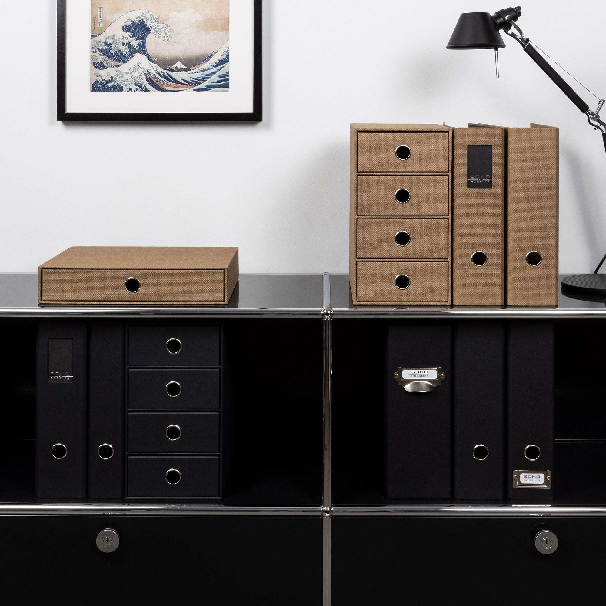 r-ssler-s-o-h-o-schubladenbox-a4-querformat-1-fach-haselnuss-braun image 4