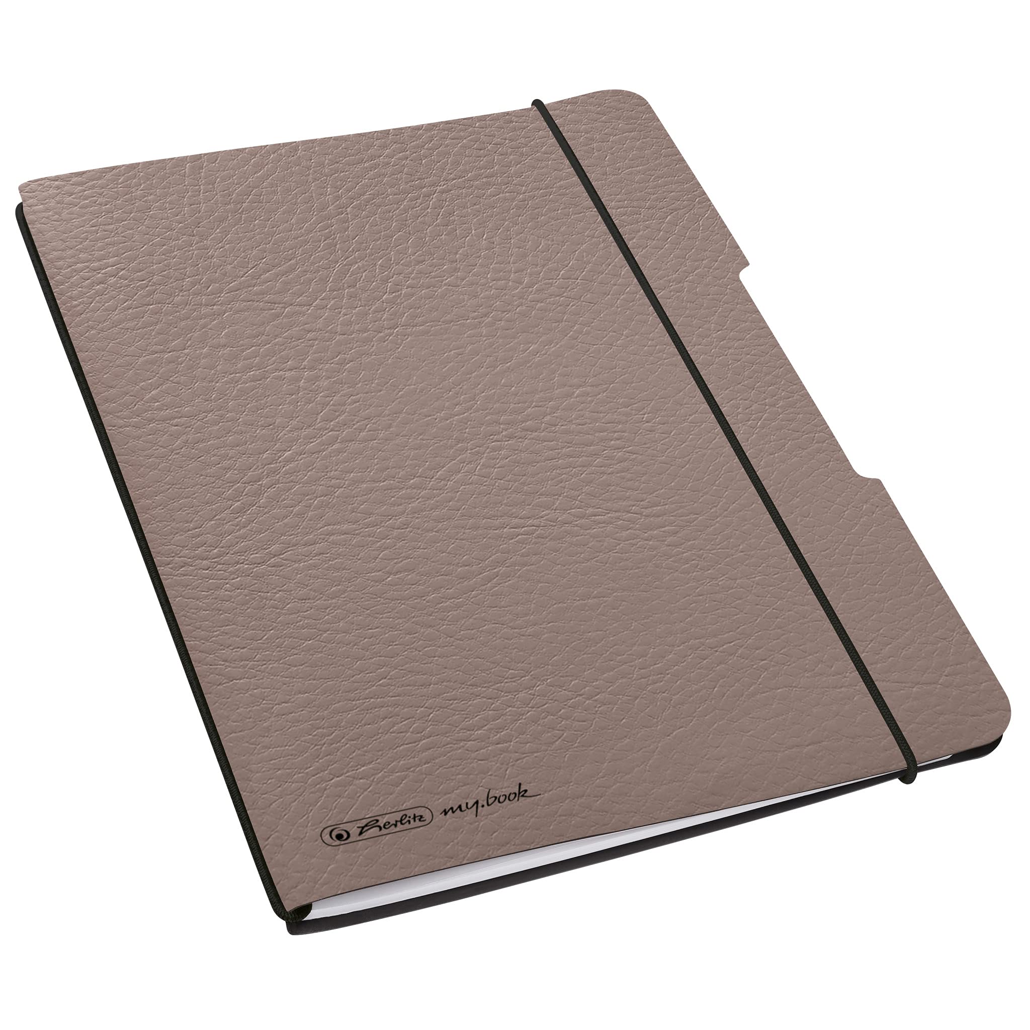 herlitz-notizheft-flex-a6-40-blatt-punktiert-lederoptik-taupe-1-st-ck image 3