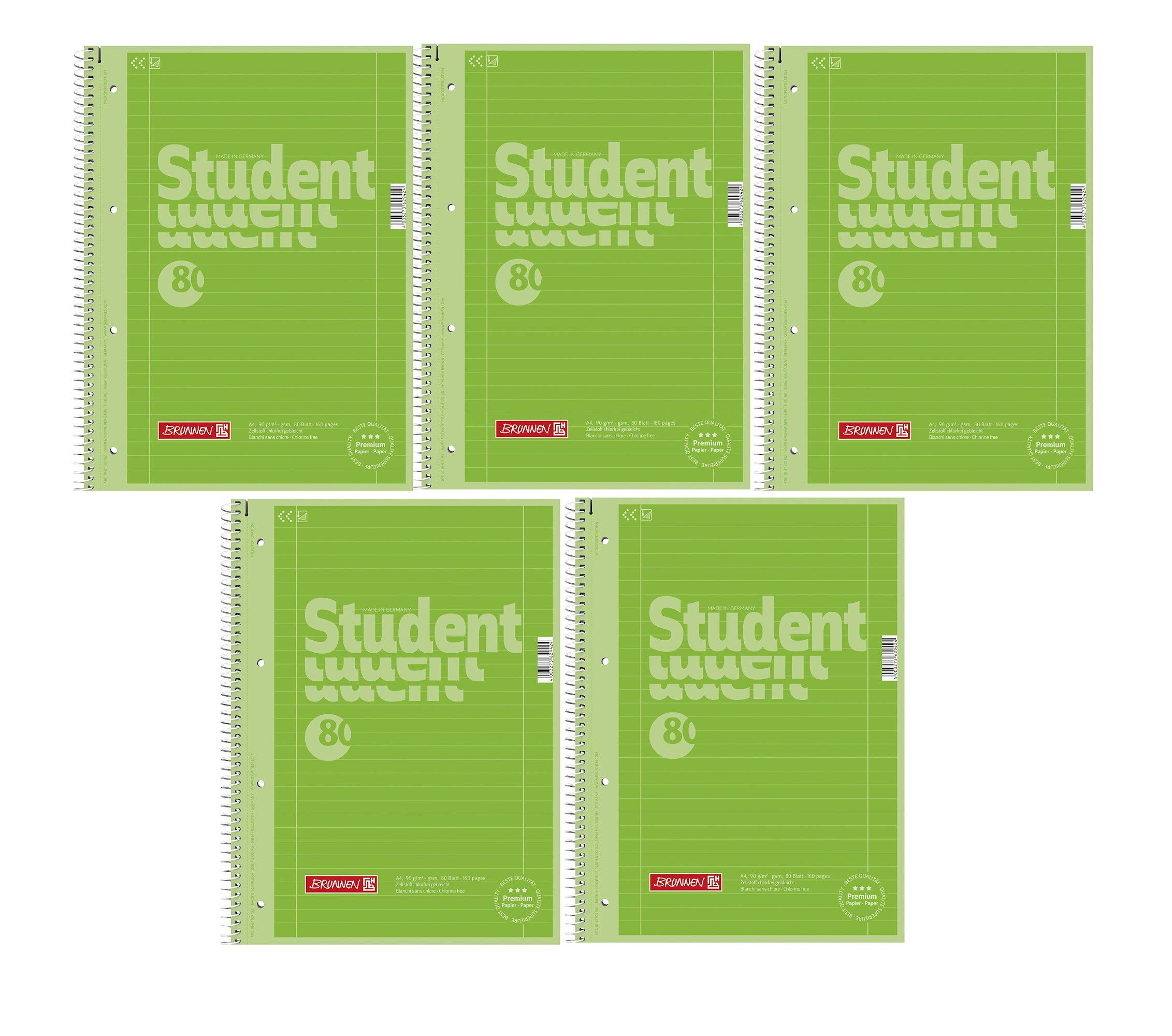 brunnen-collegeblock-premium-student-colour-code-a4-lineatur-27-80-blatt-kiwi image 8