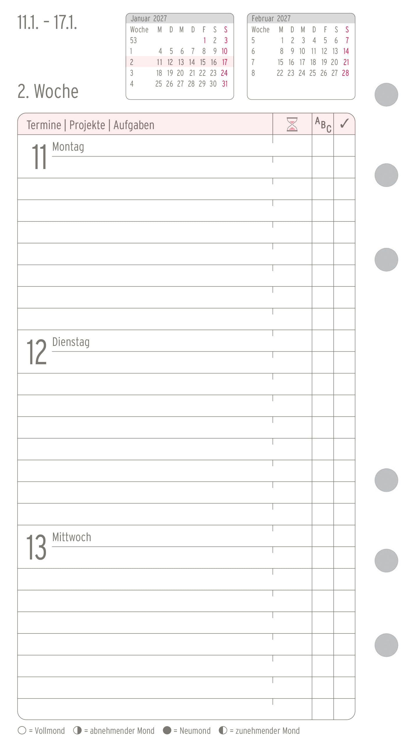 chronoplan-50257-kalendereinlage-2027-wochenplan-midi-96x172-mm-1-woche-auf-2-se image 5