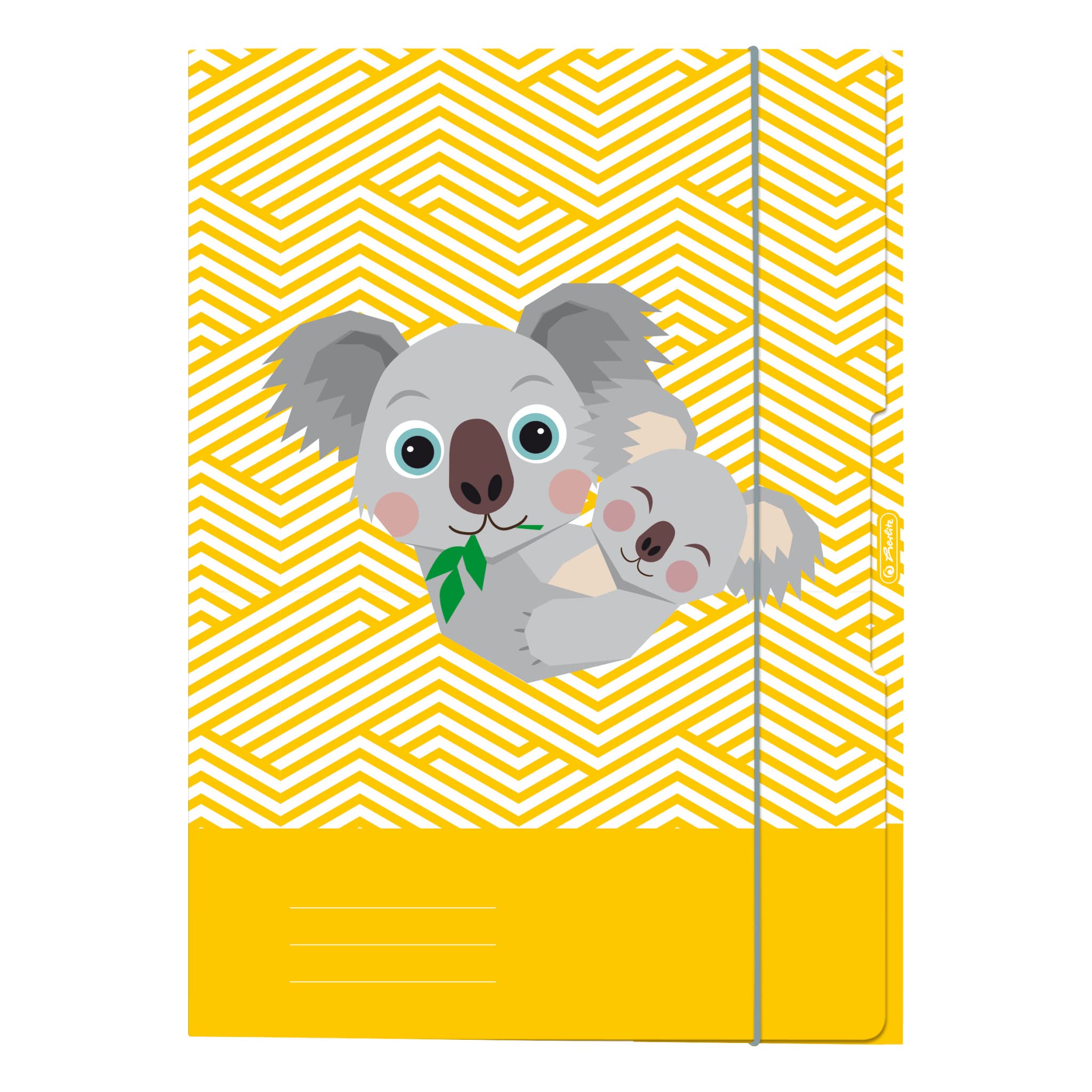 herlitz-sammelmappe-a3-cute-animals-koala-mit-gummiband image 1