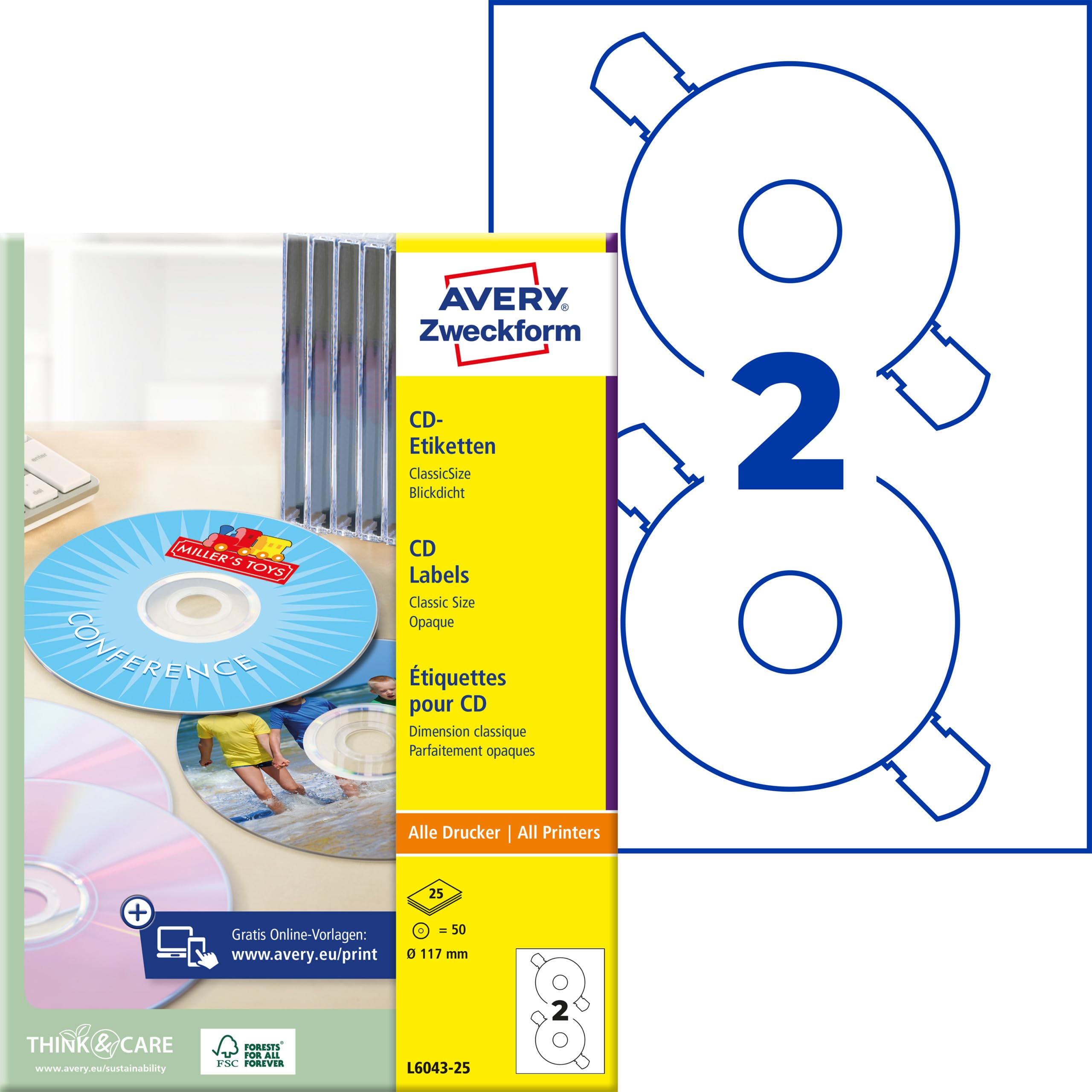 avery-zweckform-l6043-25-cd-etiketten-117-mm-matt-wei-25-blatt-50-st-ck image 1