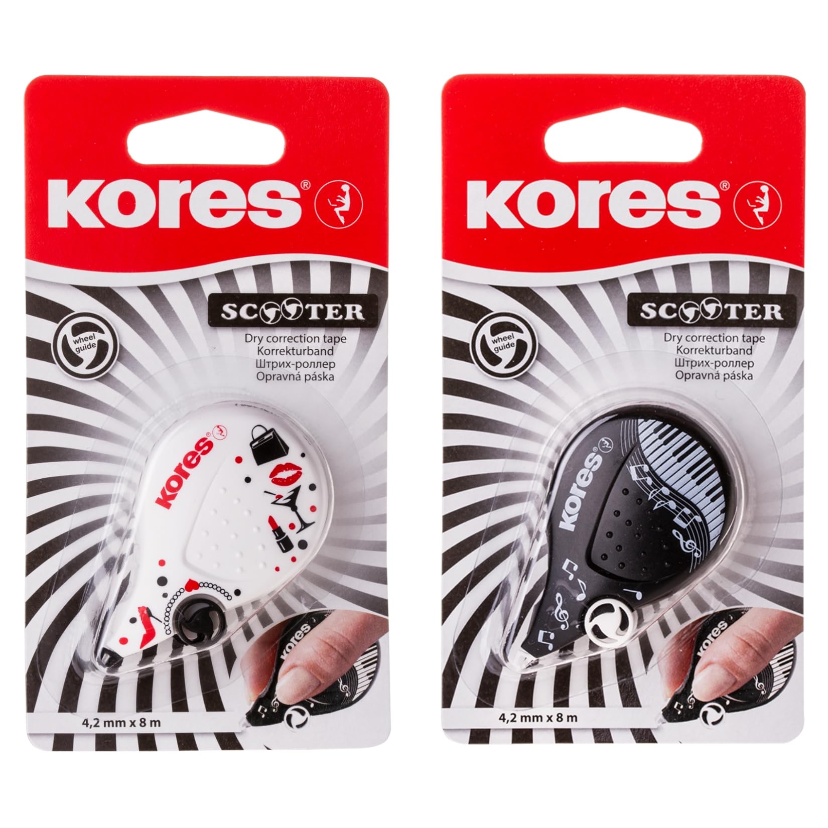 kores-kr84972-scooter-korrekturroller-8-m-x-4-2-mm-schwarz-wei image 1