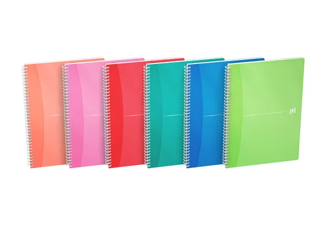 oxford-my-colours-spiral-notizblock-a4-kariert-90-blatt-180-seiten-5er-pack image 1