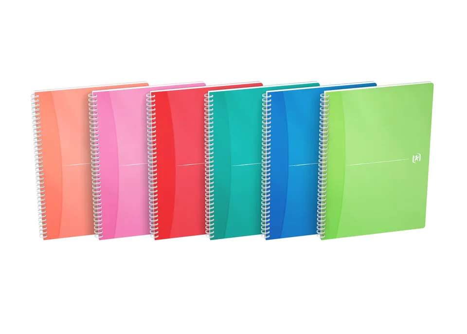 oxford-my-colours-spiral-notizblock-a4-kariert-90-blatt-180-seiten-5er-pack image 1