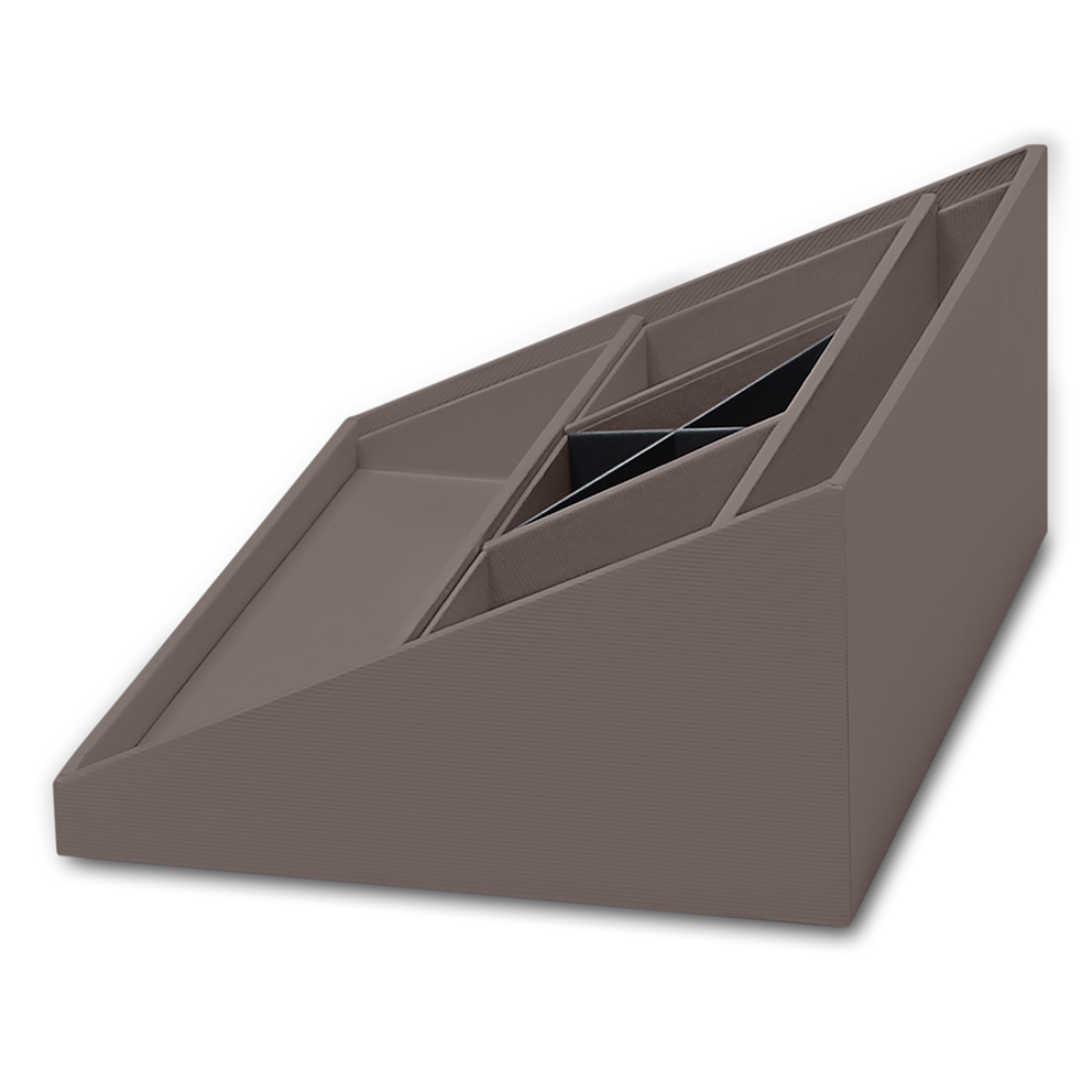 r-ssler-s-o-h-o-schreibtisch-organizer-mit-5-f-chern-taupe image 6